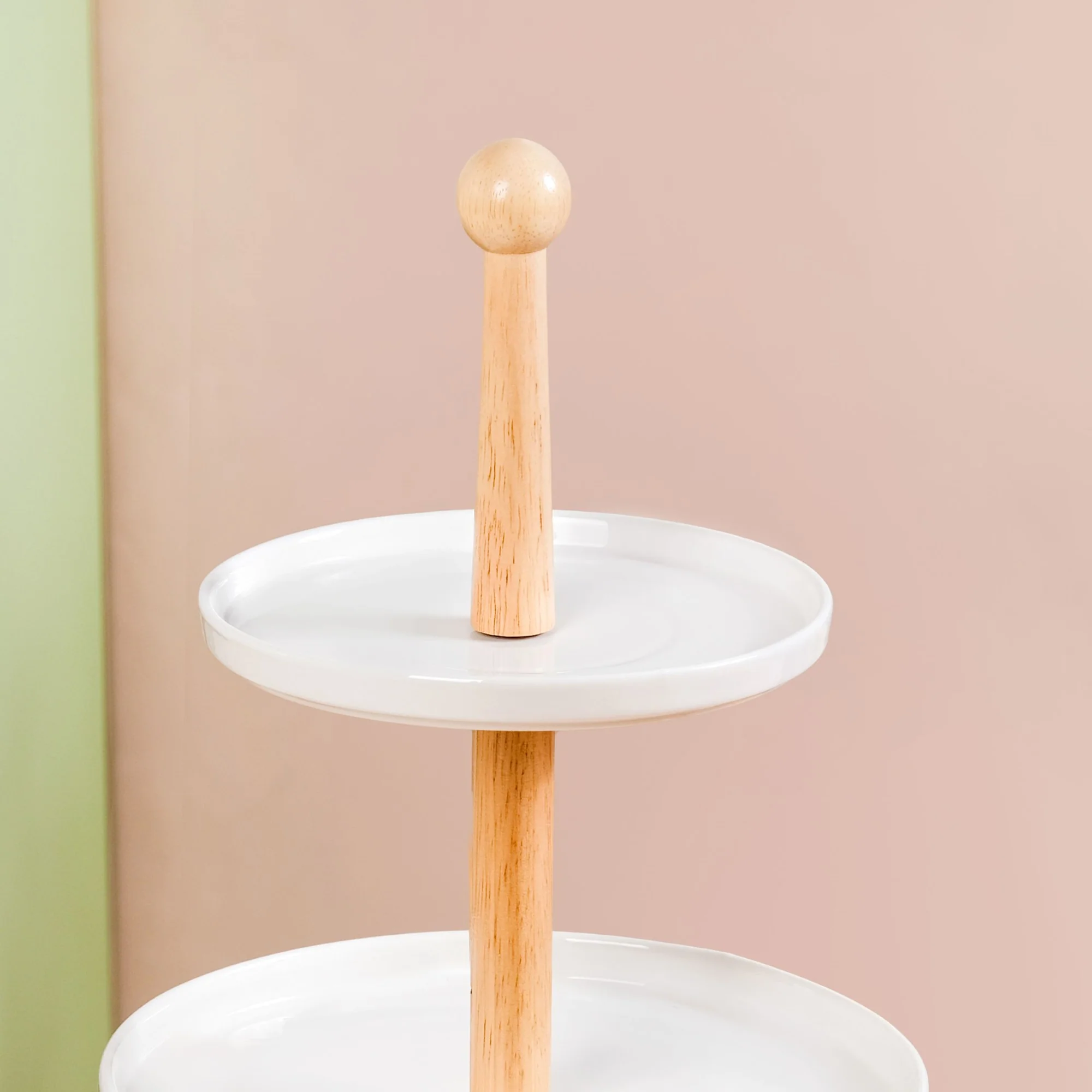 White 3 Tier Ceramic Cupcake Stand - Image 7