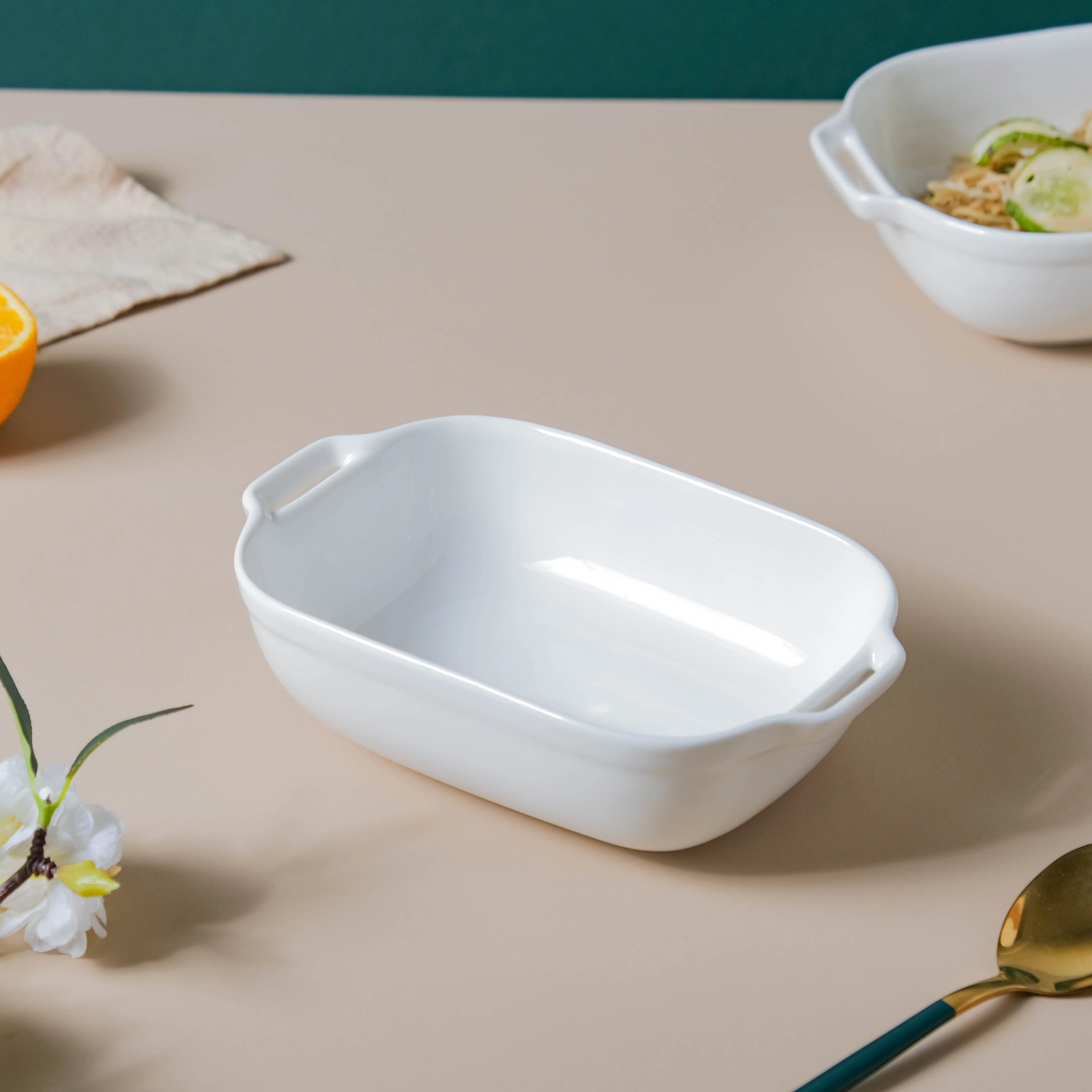 White Ceramic Baking Tray - Image 4
