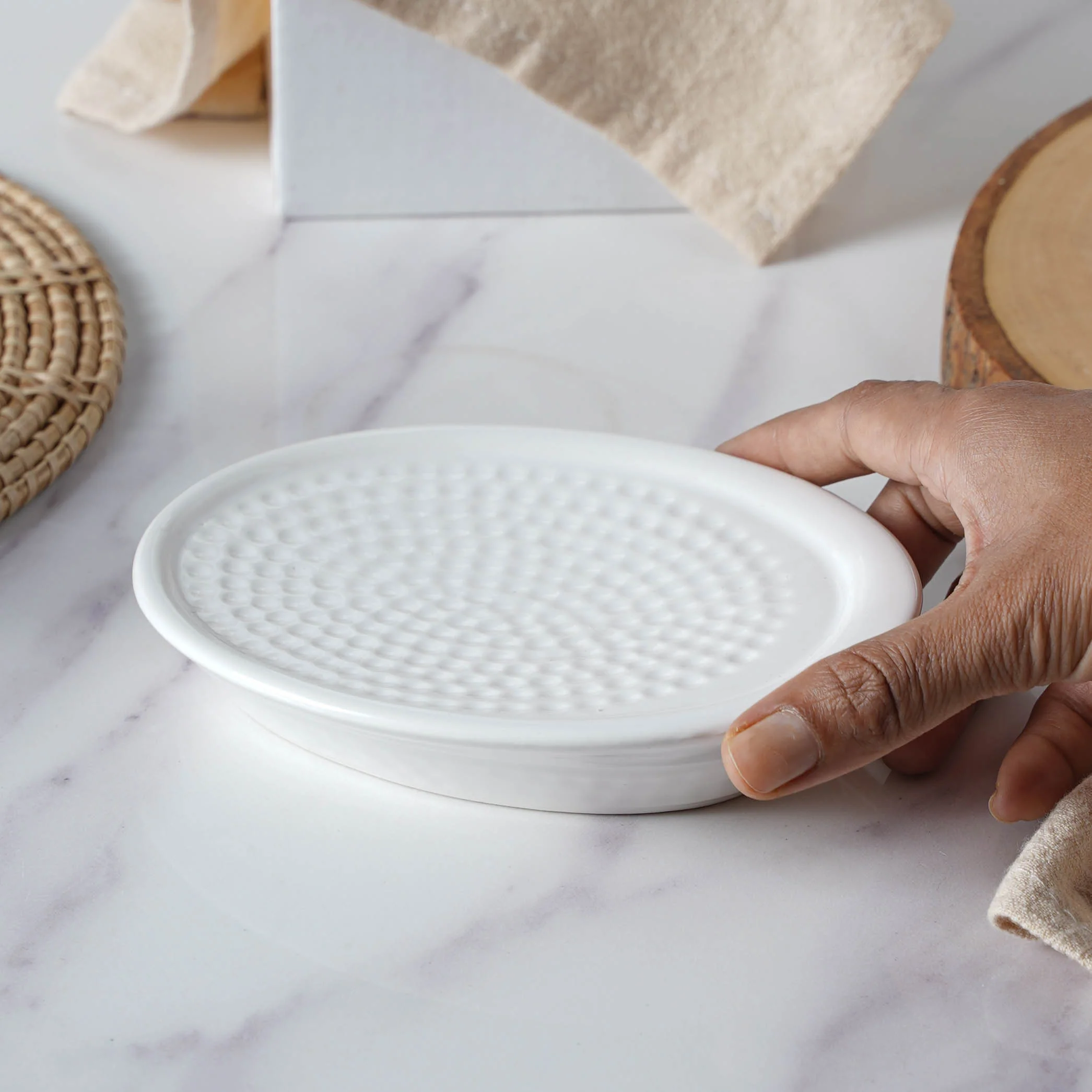 White Ceramic Bathroom Accessories Set - Image 9