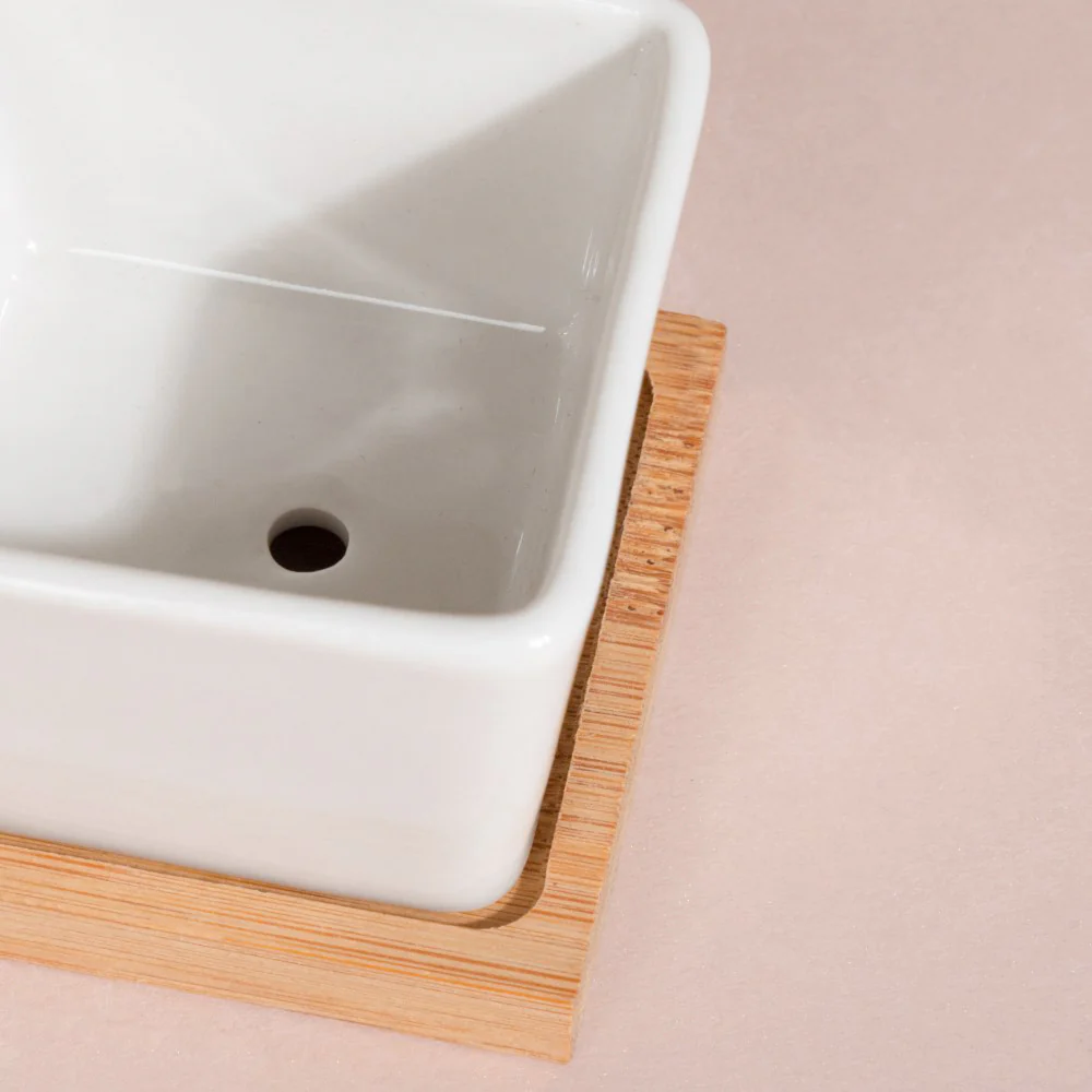 White Ceramic Planter Square Set Of 4 - Image 5
