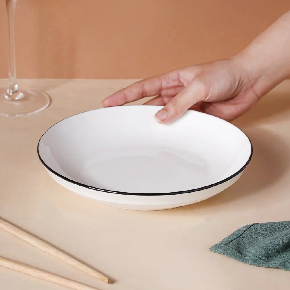 White 16 Piece Pasta Set For 4 - Image 4