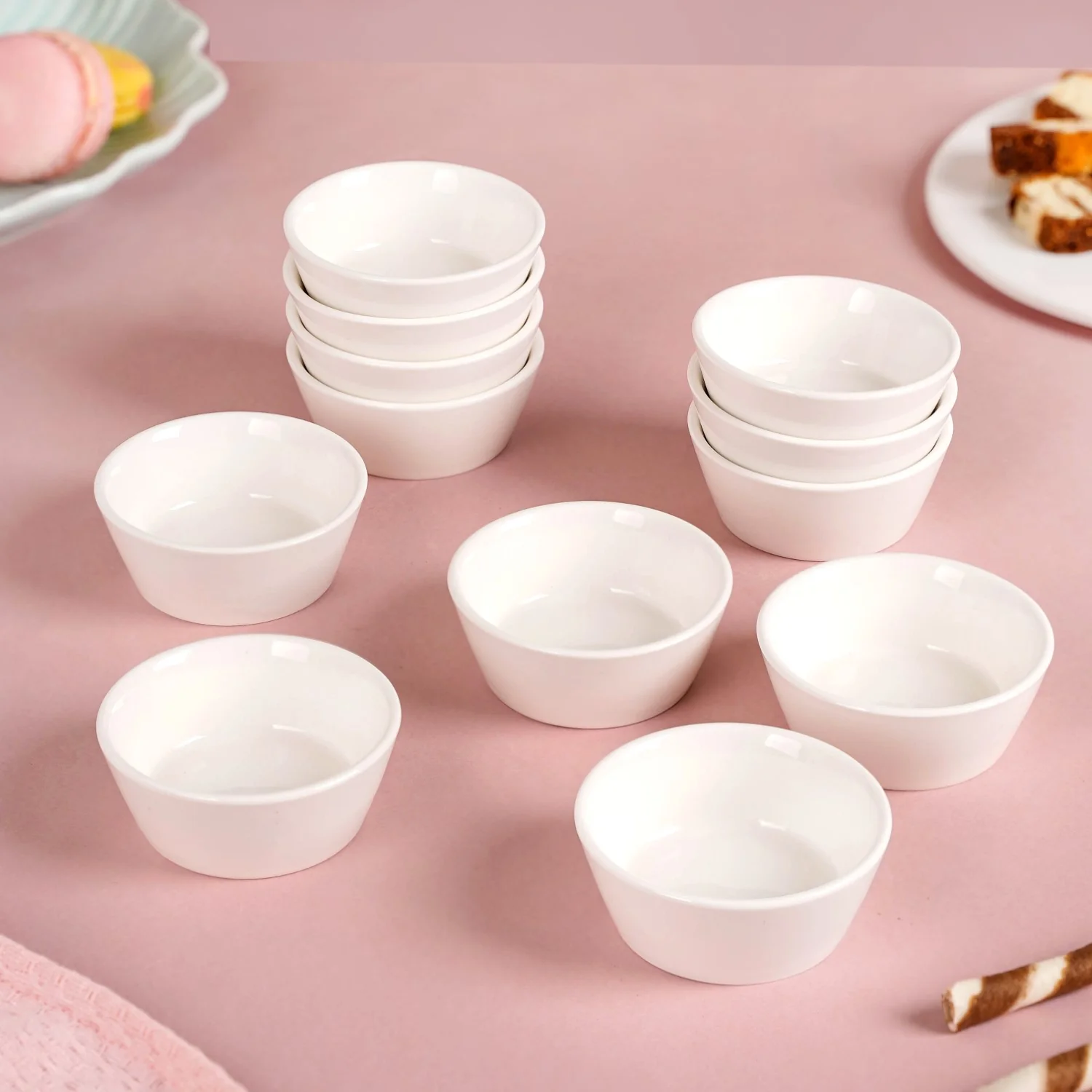 White Dip Bowl Set Of 12 90ml - Image 8