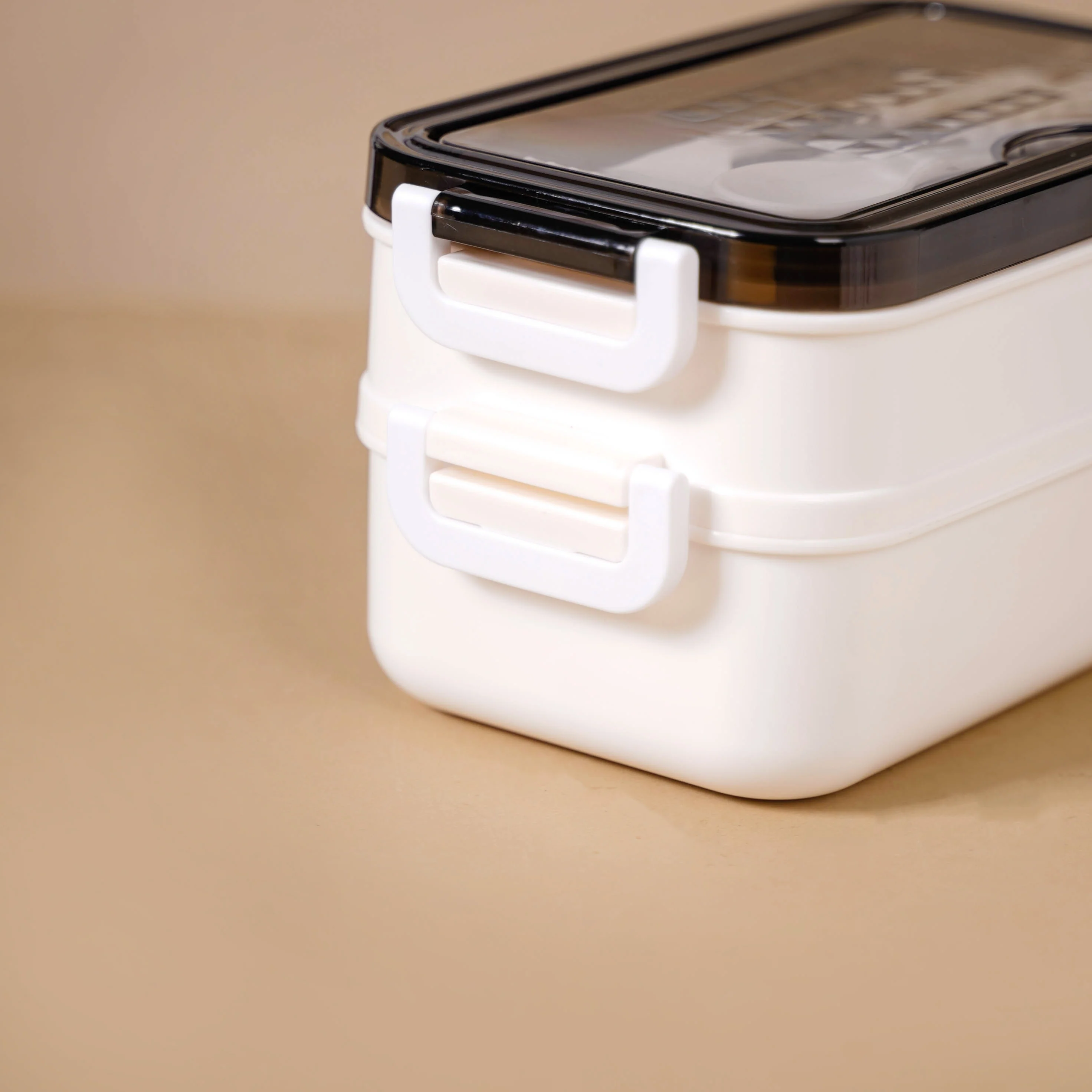 White Double Decker Bento Tiffin Box 1050ml - Image 16
