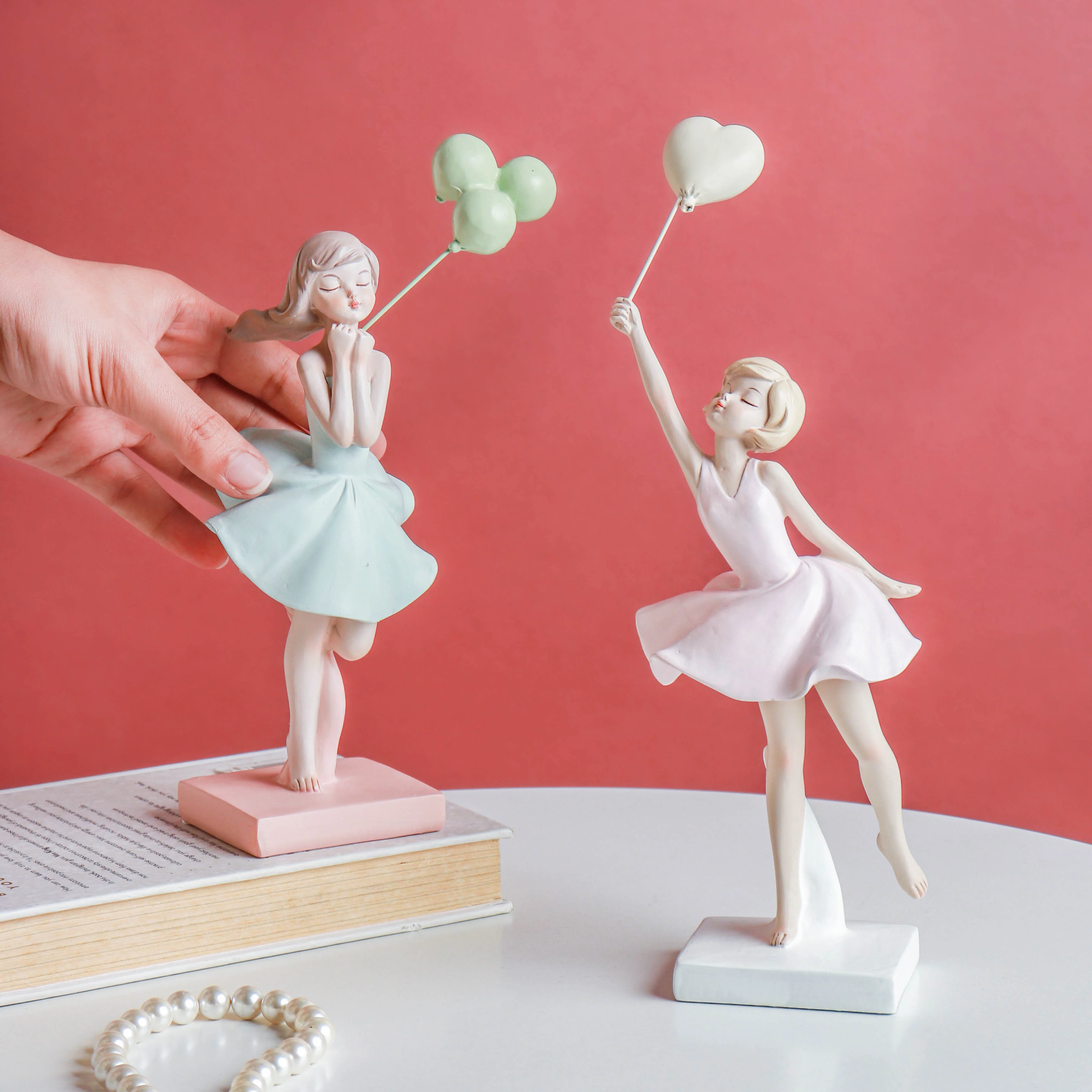Winsome Figurine With Balloons - Image 2
