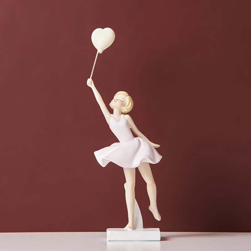 Winsome Figurine With Balloons - Image 3