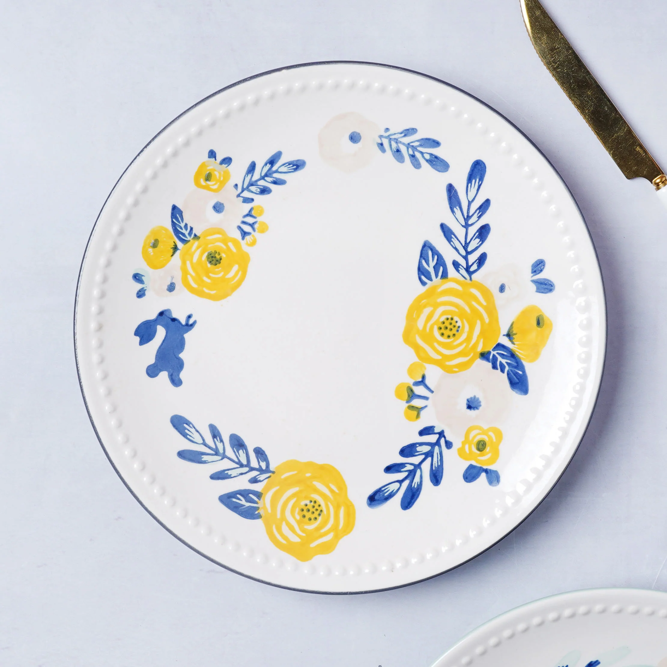 White Flower Plate - Image 2