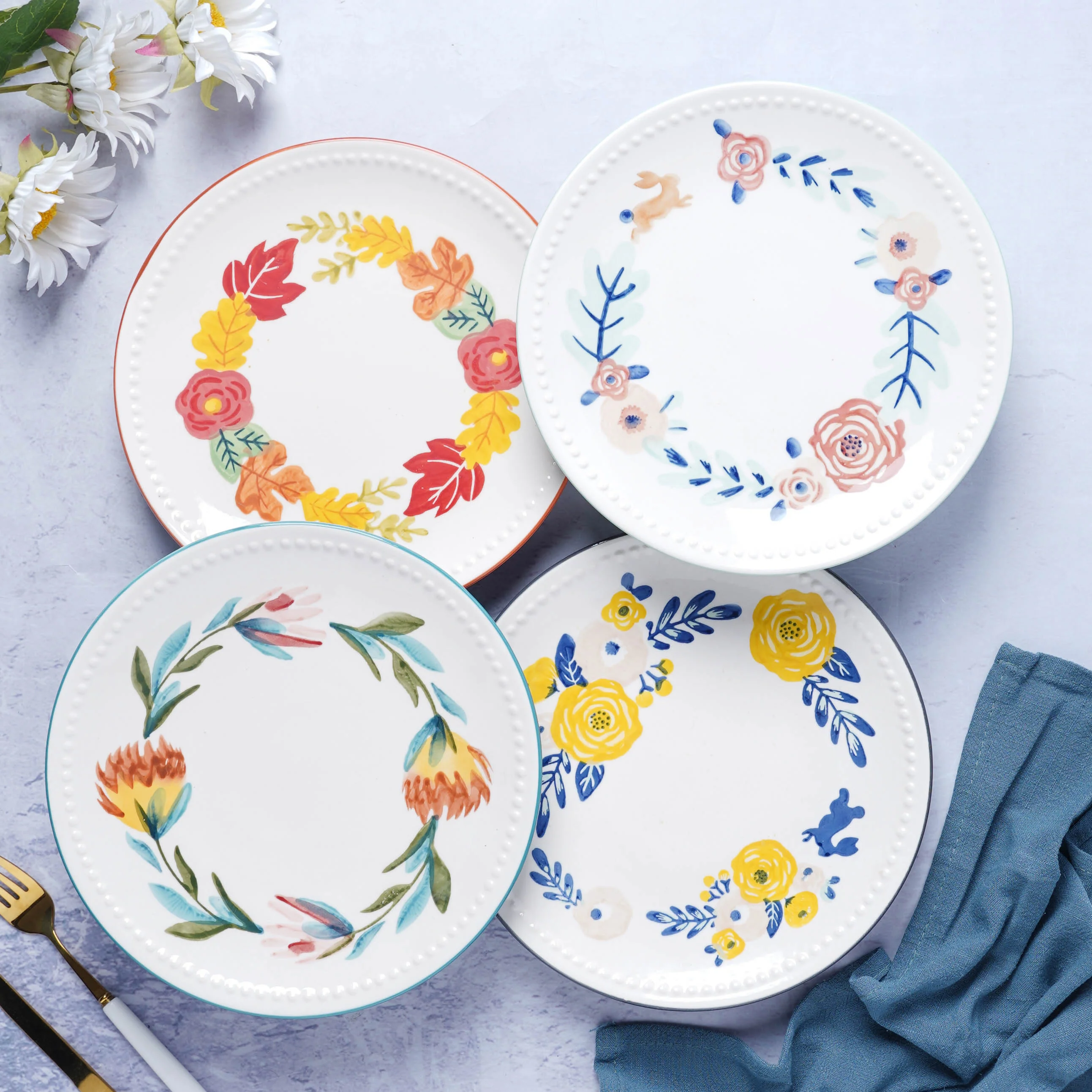 White Flower Plate - Image 21