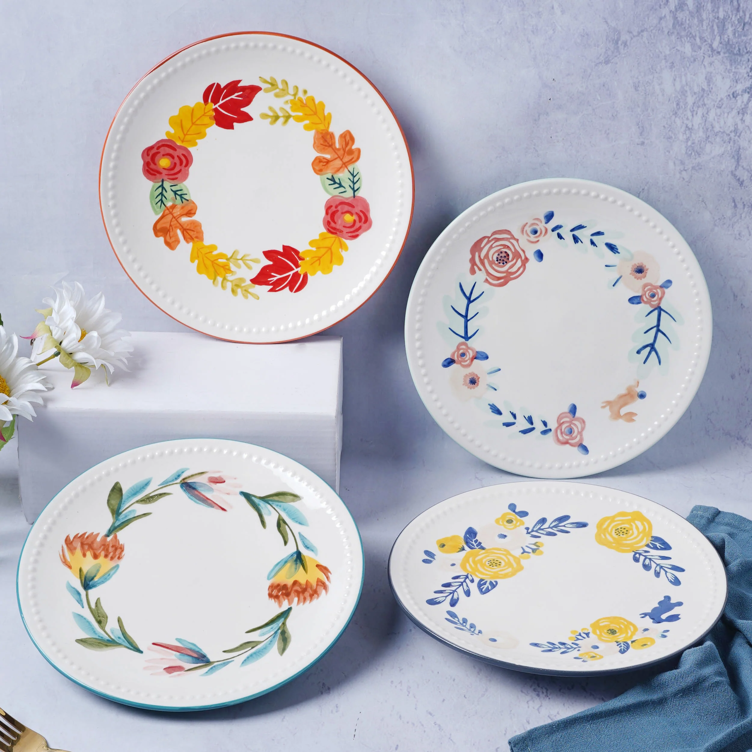 White Flower Plate - Image 9