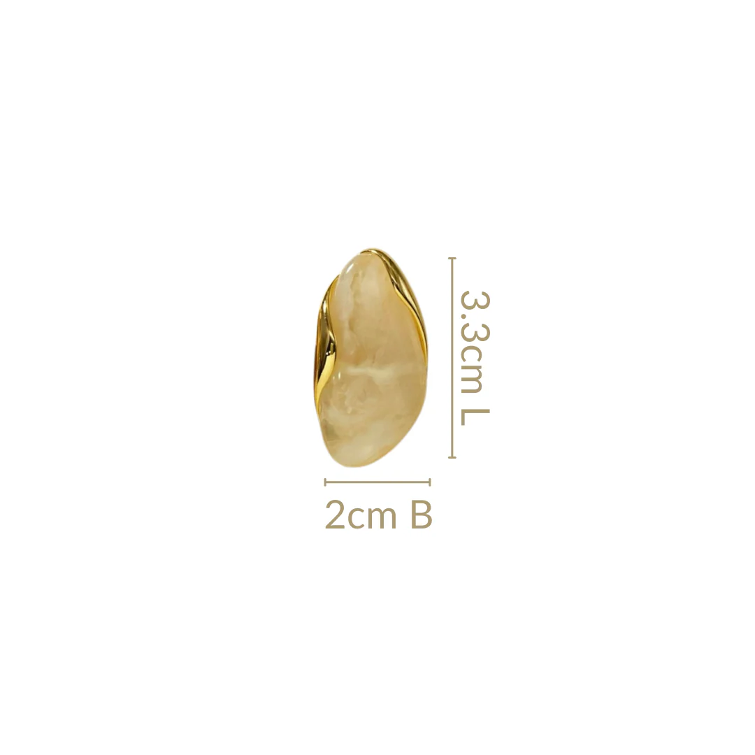 White Gemstone Drop Earrings - Image 3