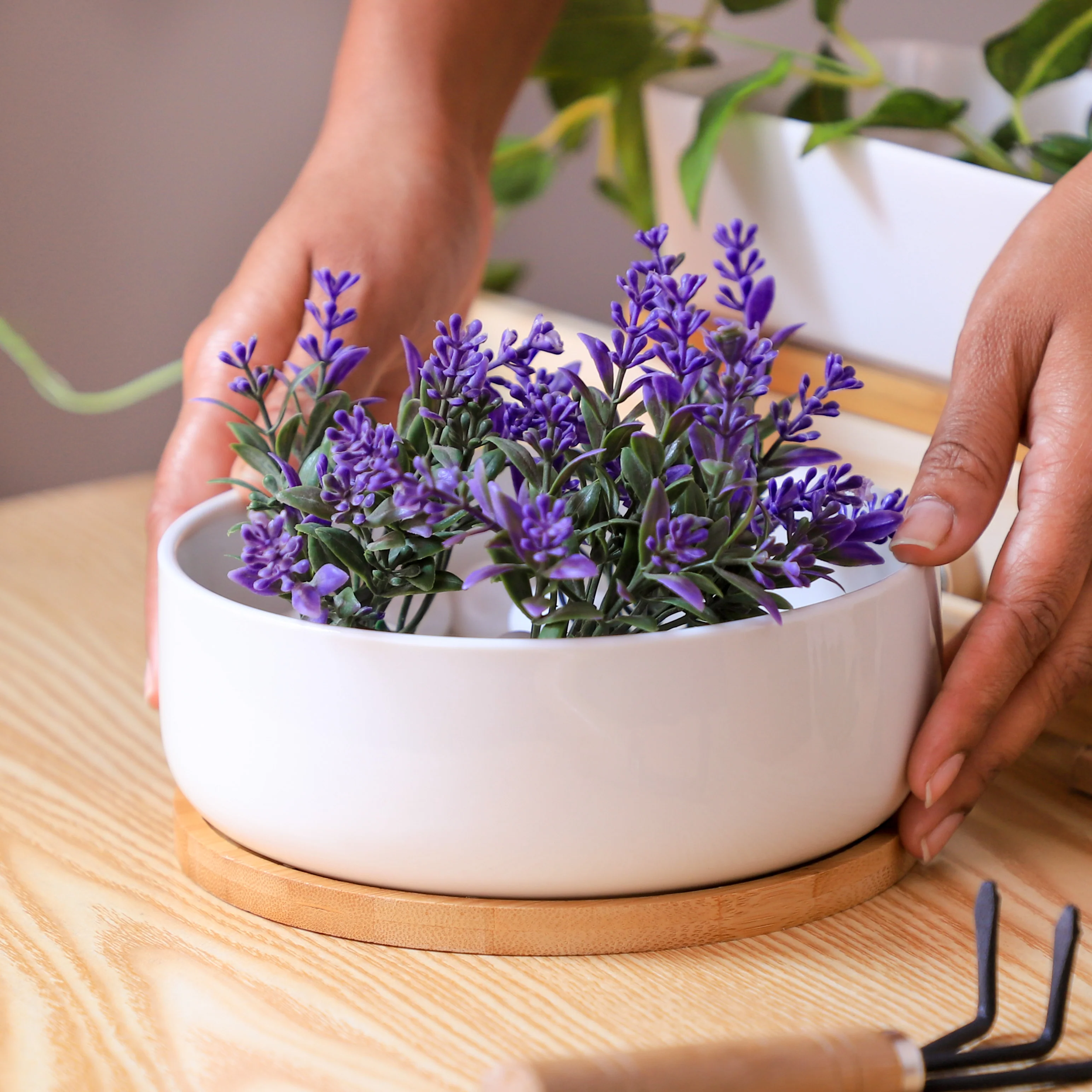White Plant Pot - Image 6