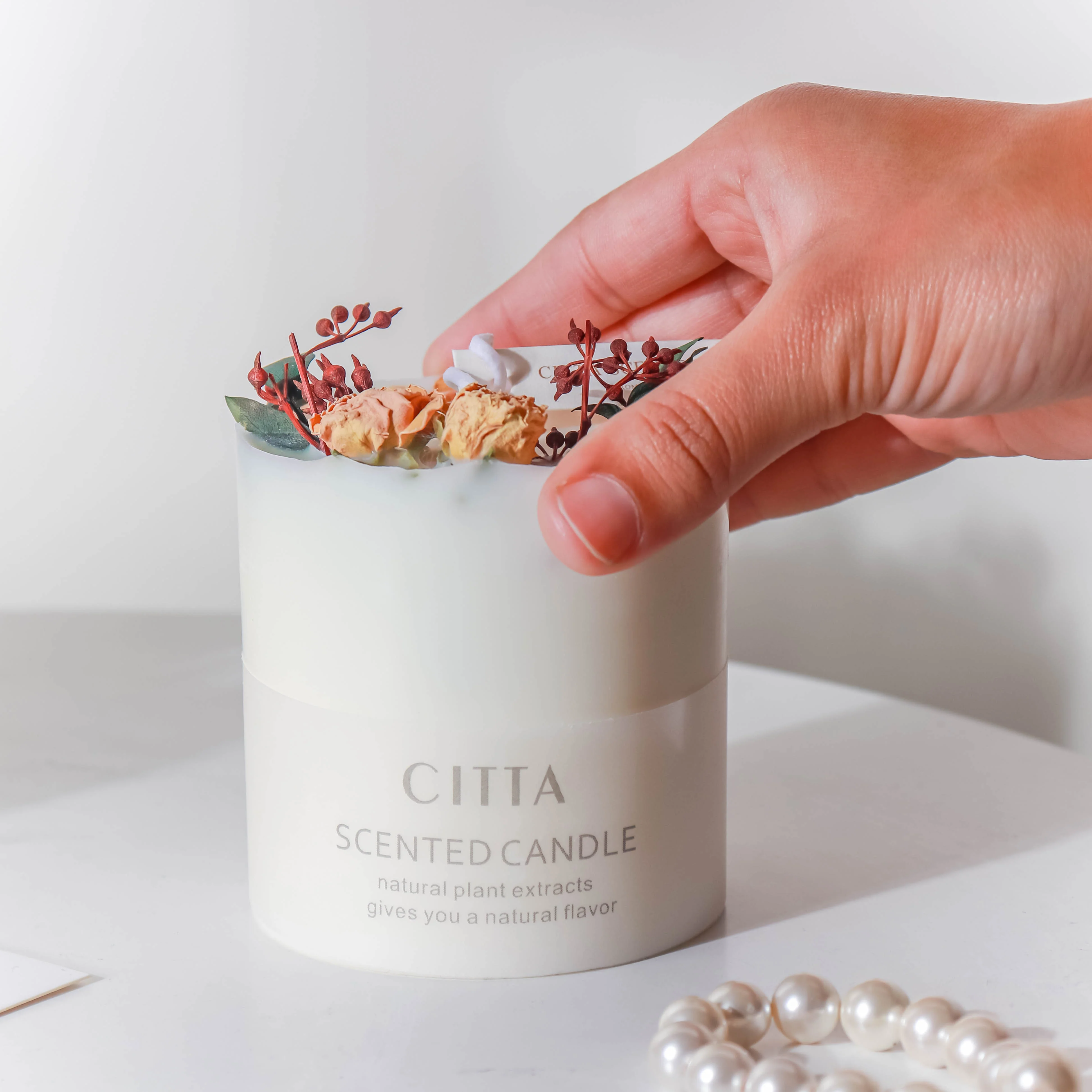 White Scented Candle - Image 17