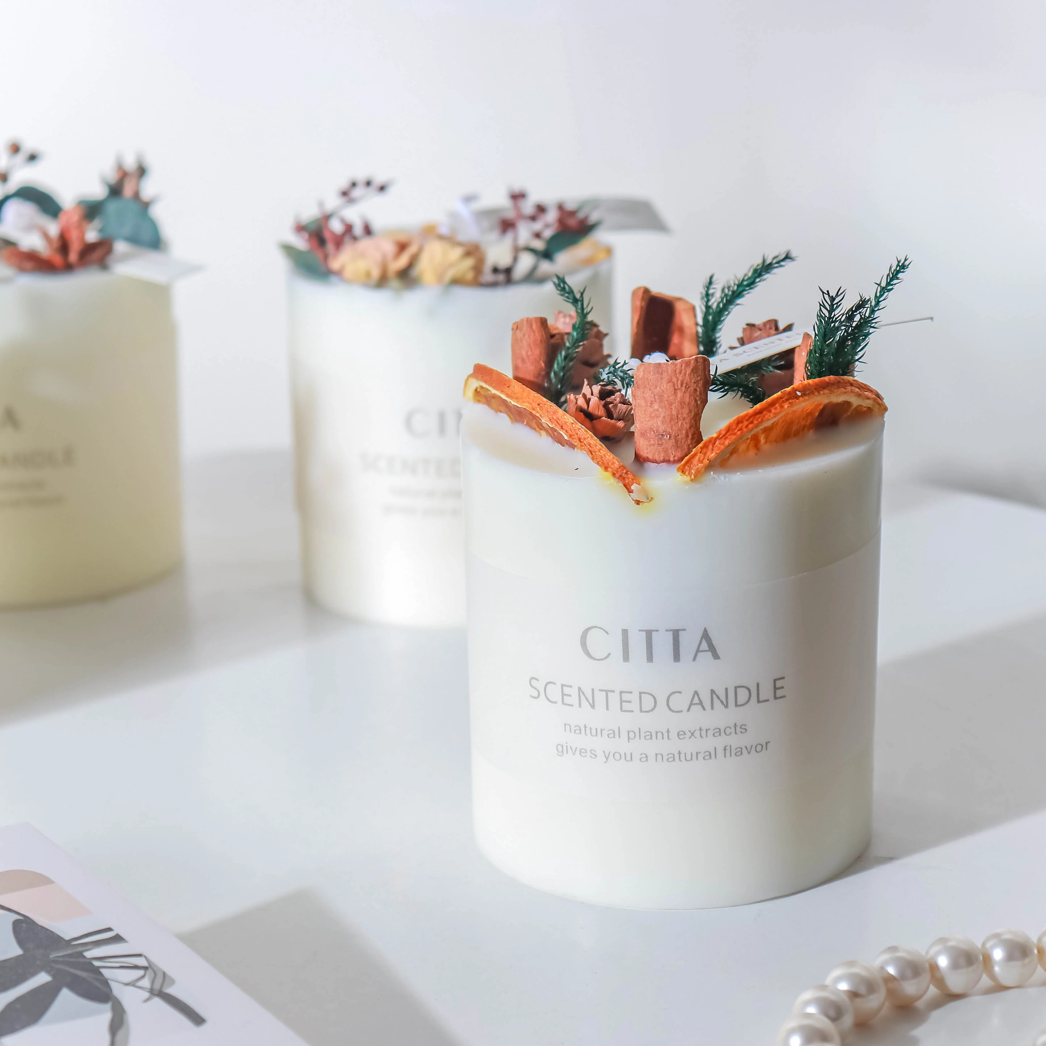 White Scented Candle - Image 5