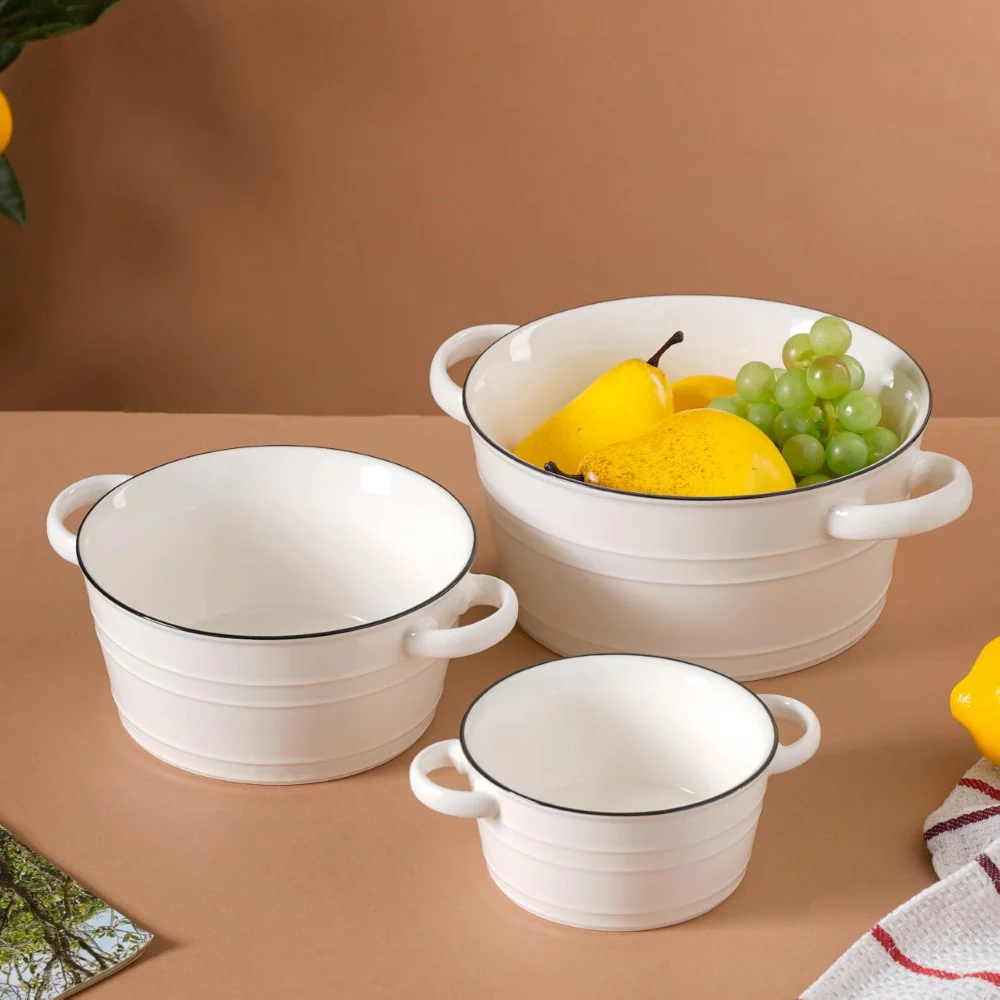 White Serving Bowl