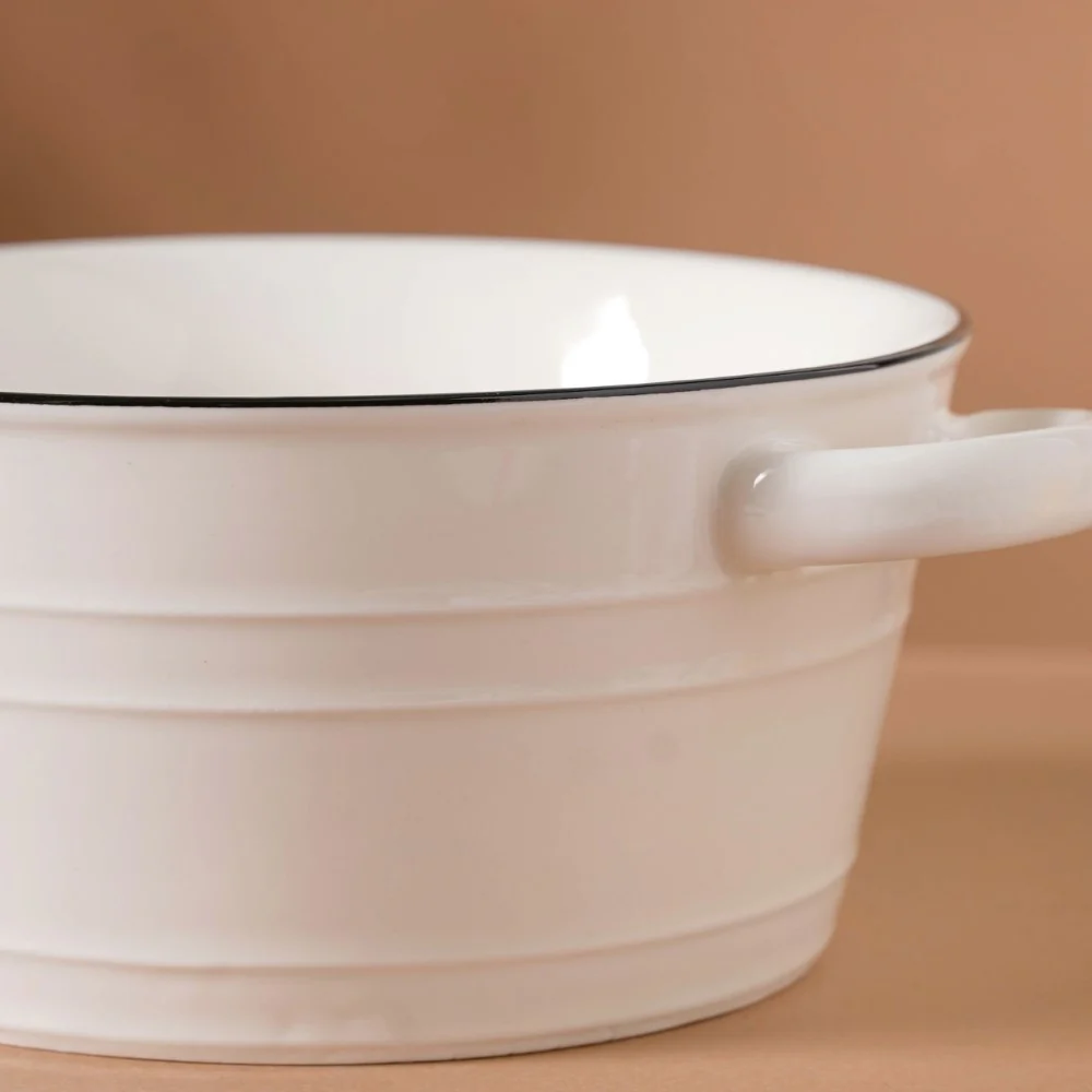 White Serving Bowl - Image 7