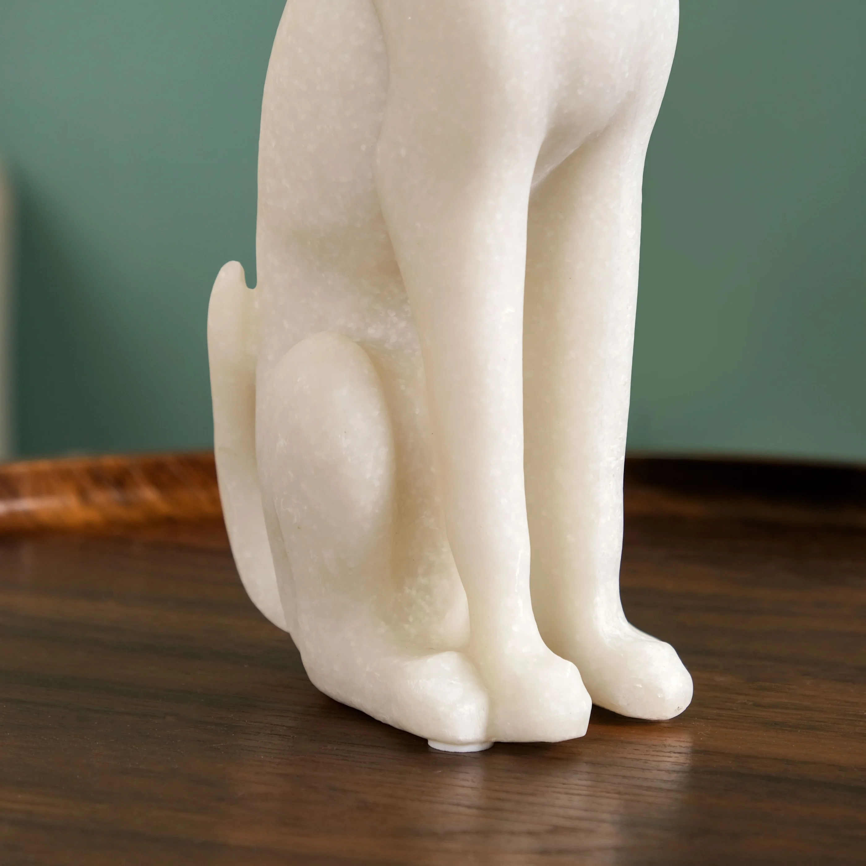 White Sitting Dog Luxe Statue - Image 6