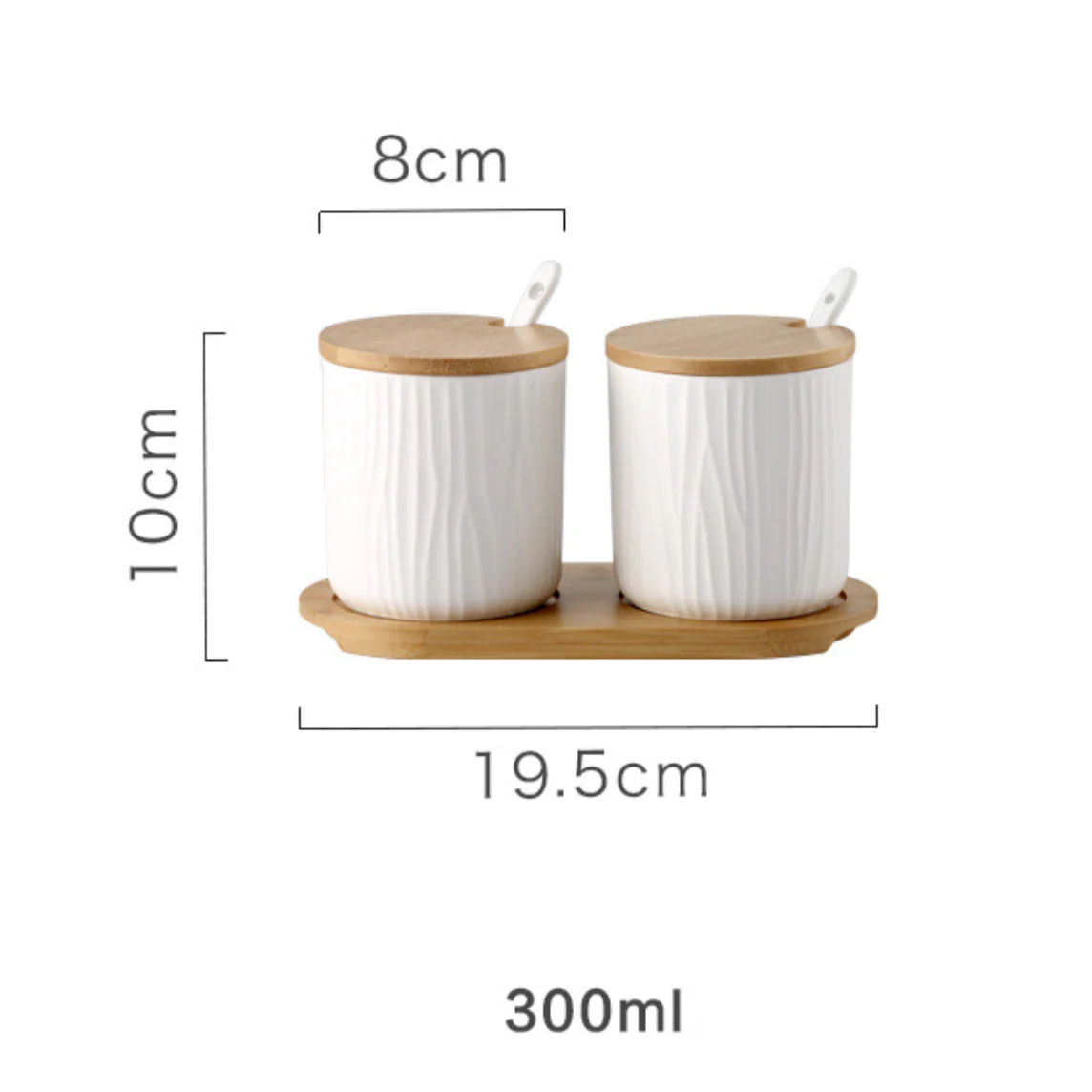White Spice Jar Set - Image 4