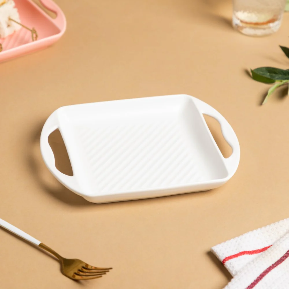 White Square Baking Tray Small
