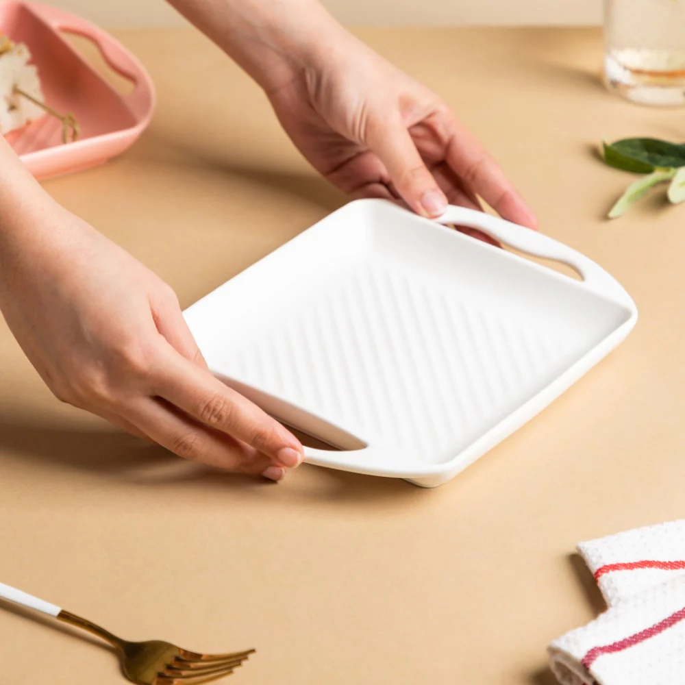 White Square Baking Tray Small - Image 2