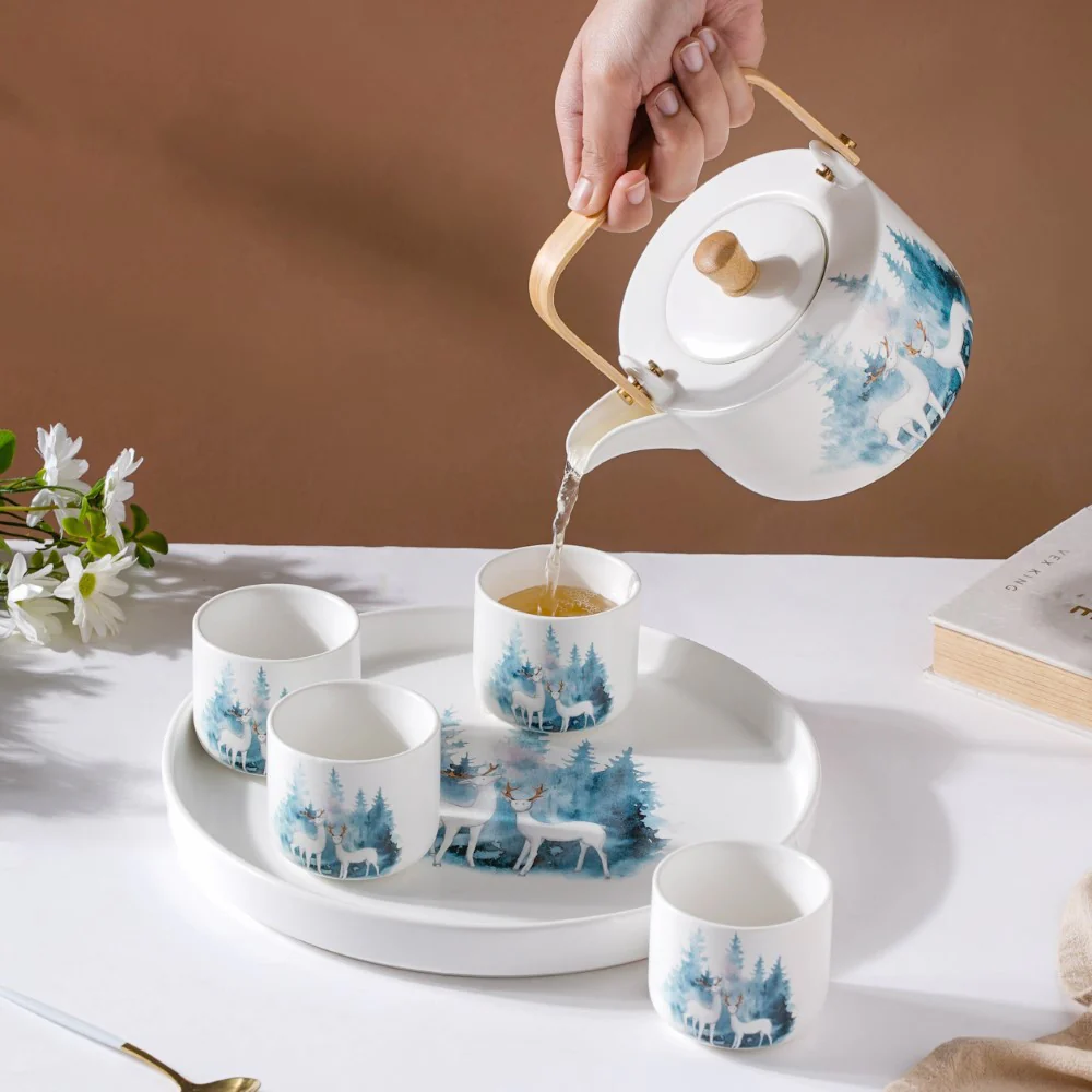 White Teapot Set - Image 2