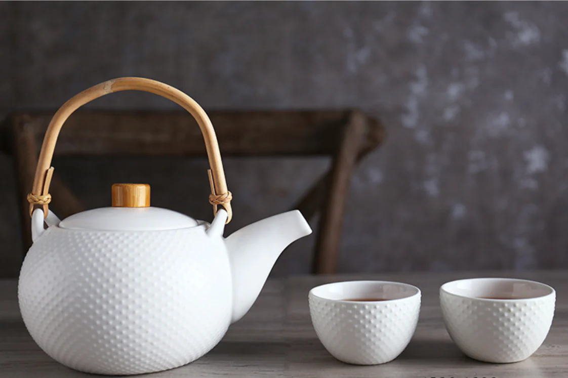 White Texture Tea set - Image 6