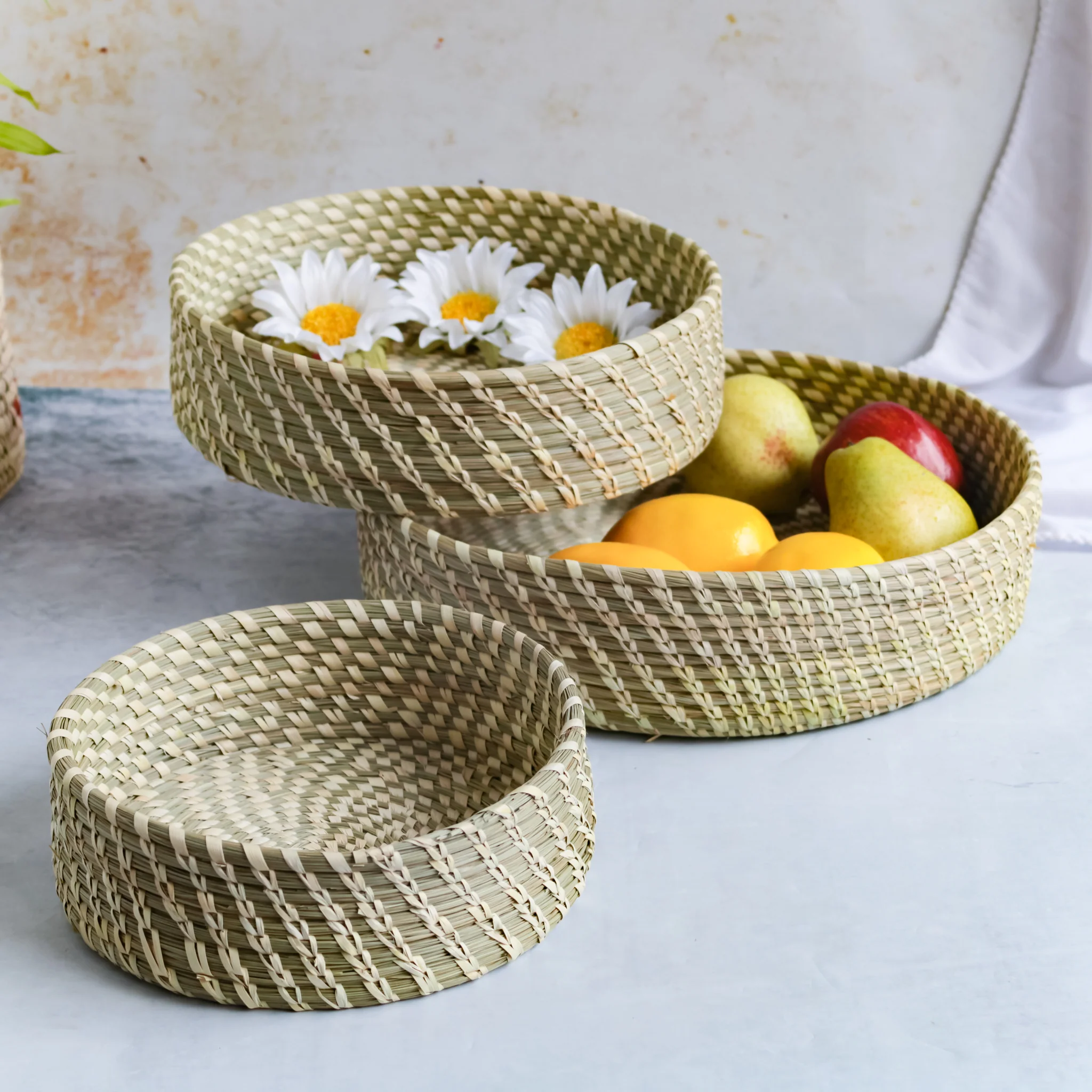 Wicker Storage Basket Set of 3 - Image 5