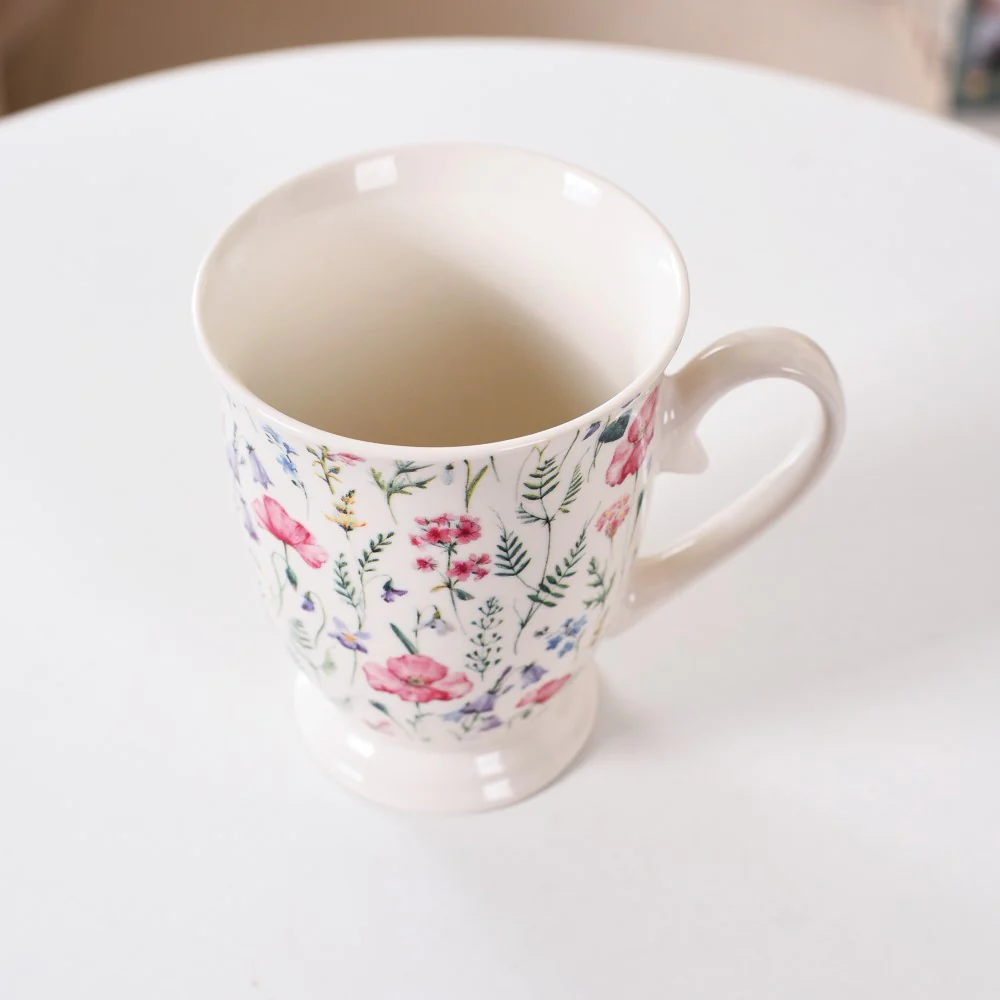 Wildflower Whispers Ceramic Coffee Mug Set Of 2 Pink 400ml - Image 6
