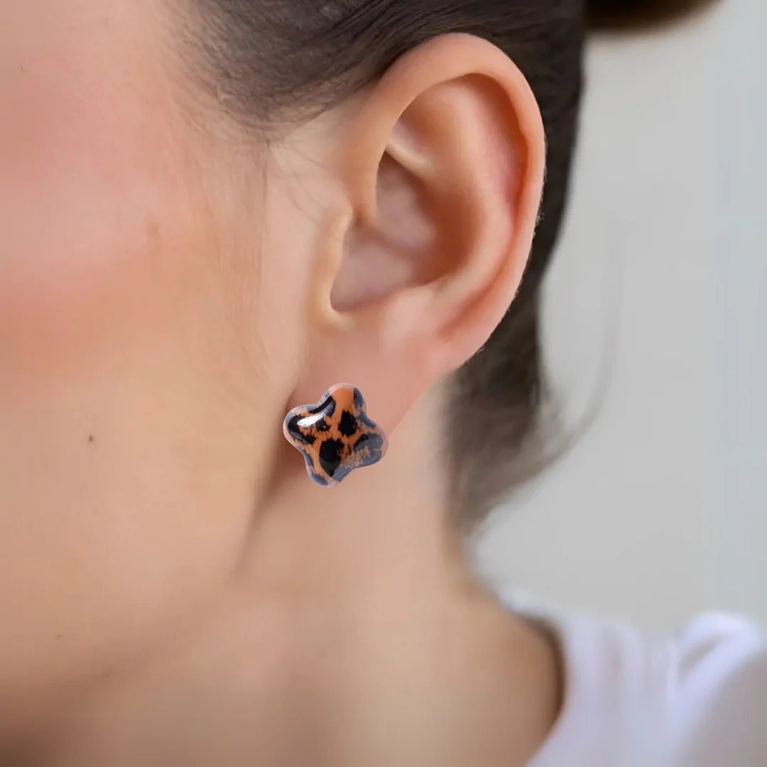 Wildly Chic Leopard Print Studs - Image 5