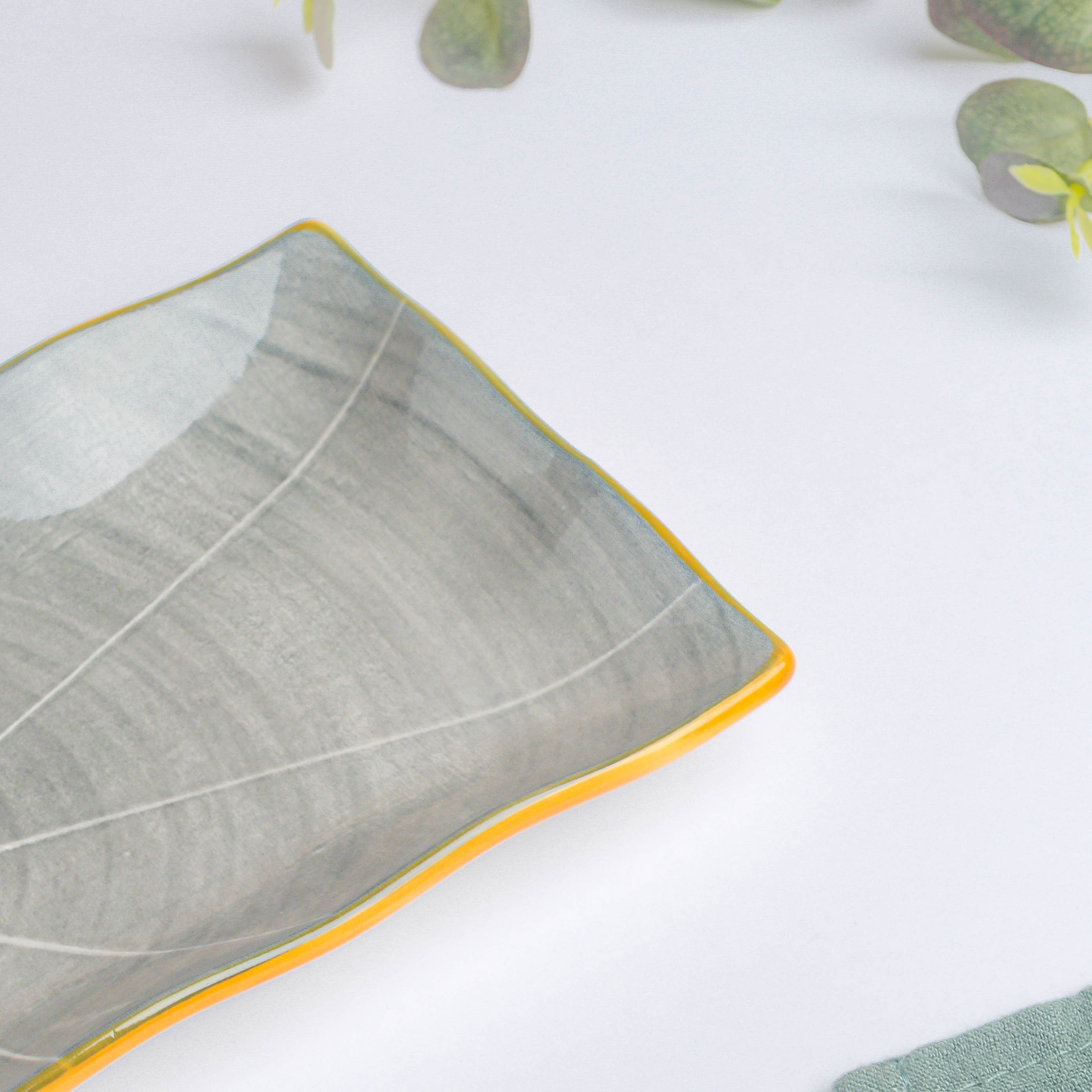 Willow Dark Grey Ceramic Long Plate 10 inch - Image 3