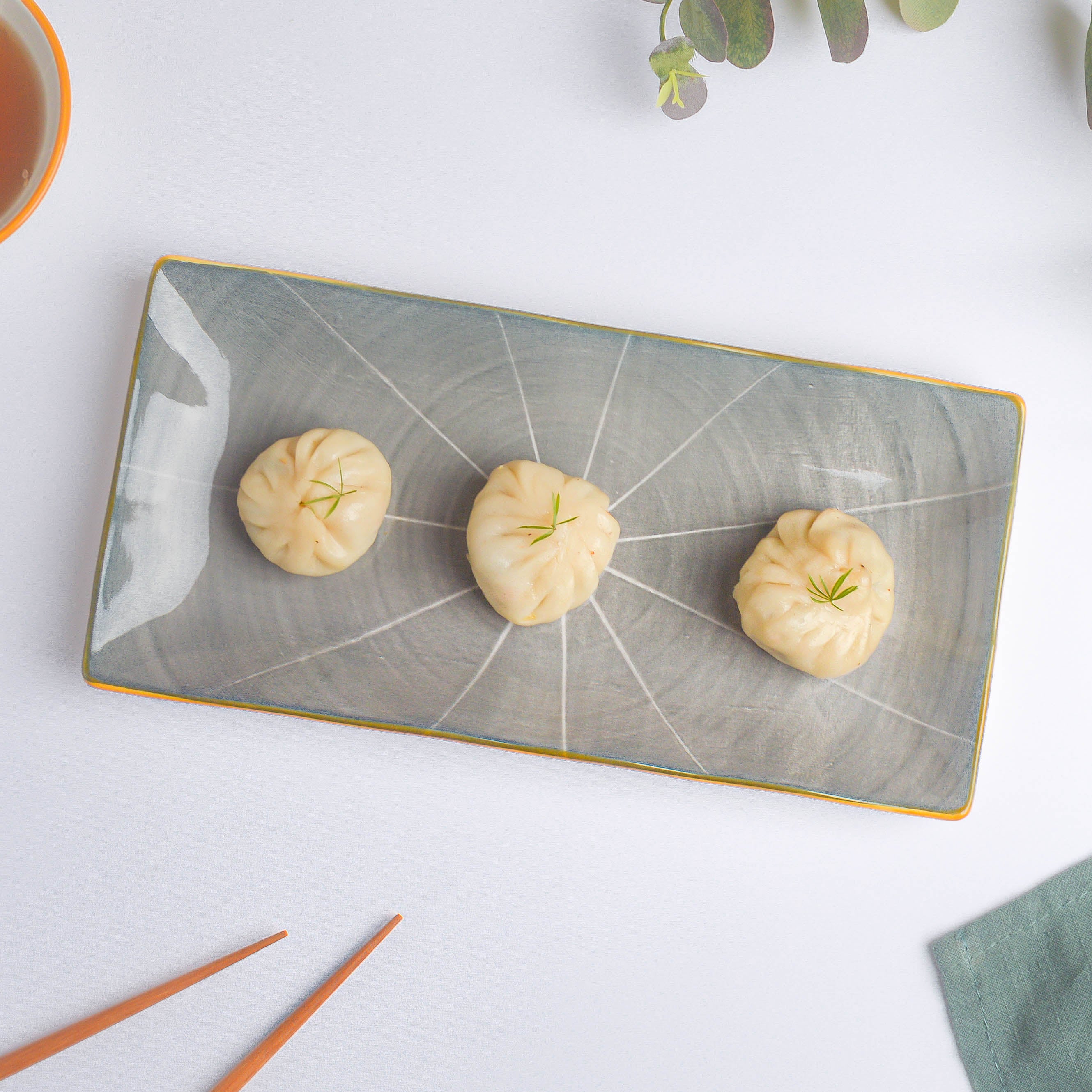 Willow Dark Grey Ceramic Long Plate 10 inch - Image 4