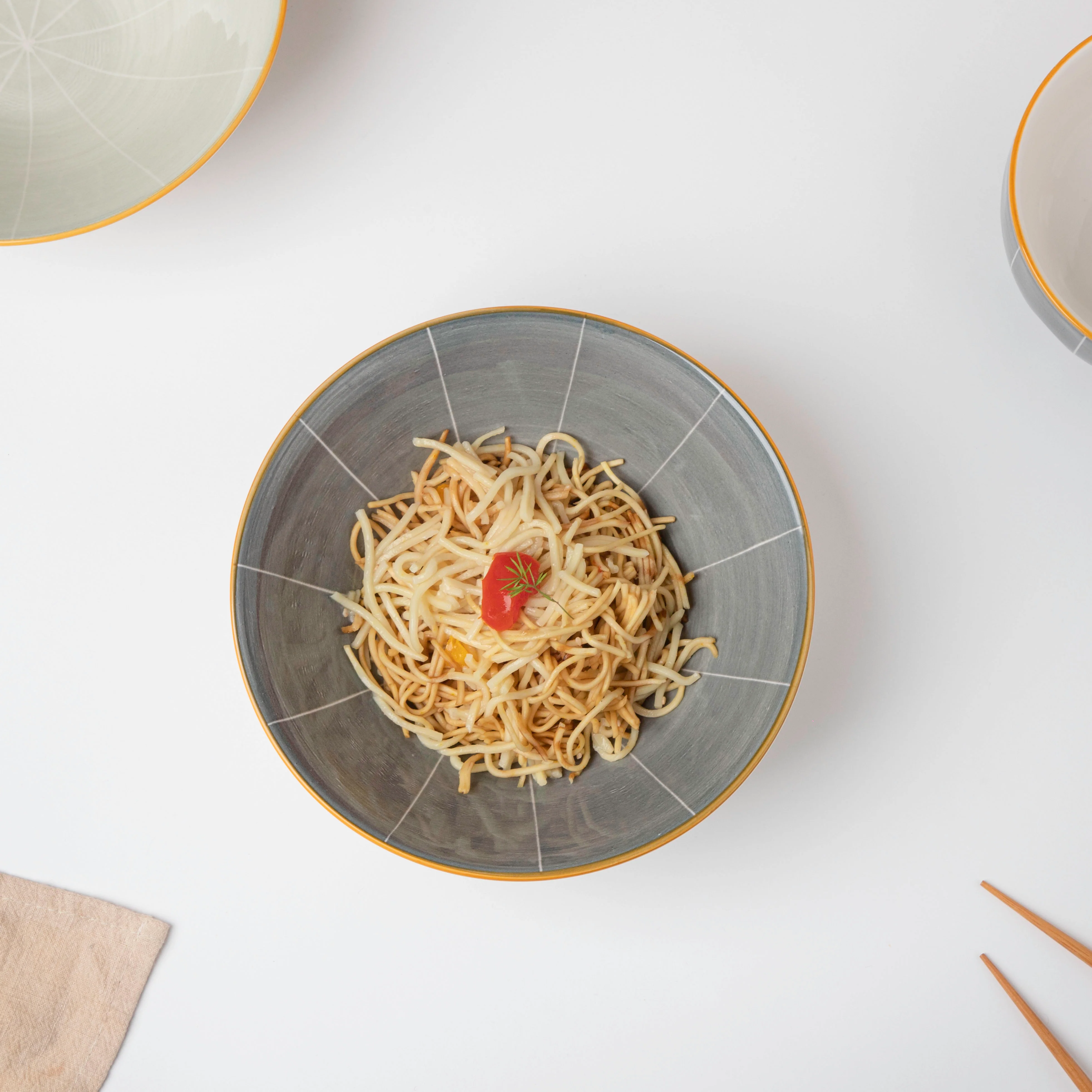 Willow Dark Grey Ceramic 8 inch Ramen Bowl 800 ml - Image 3