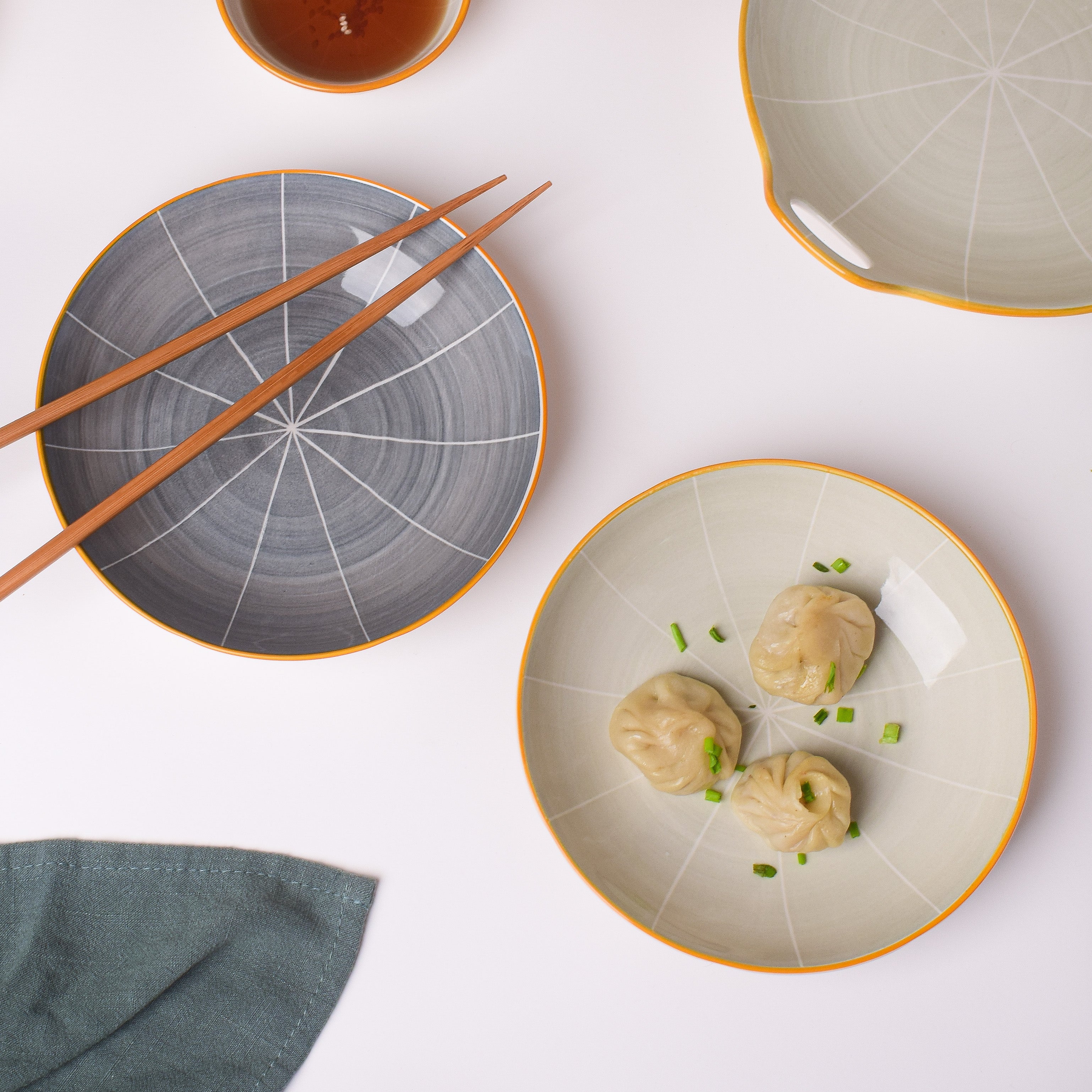 Willow Light Grey Ceramic Snack Plate 7 inch - Image 6
