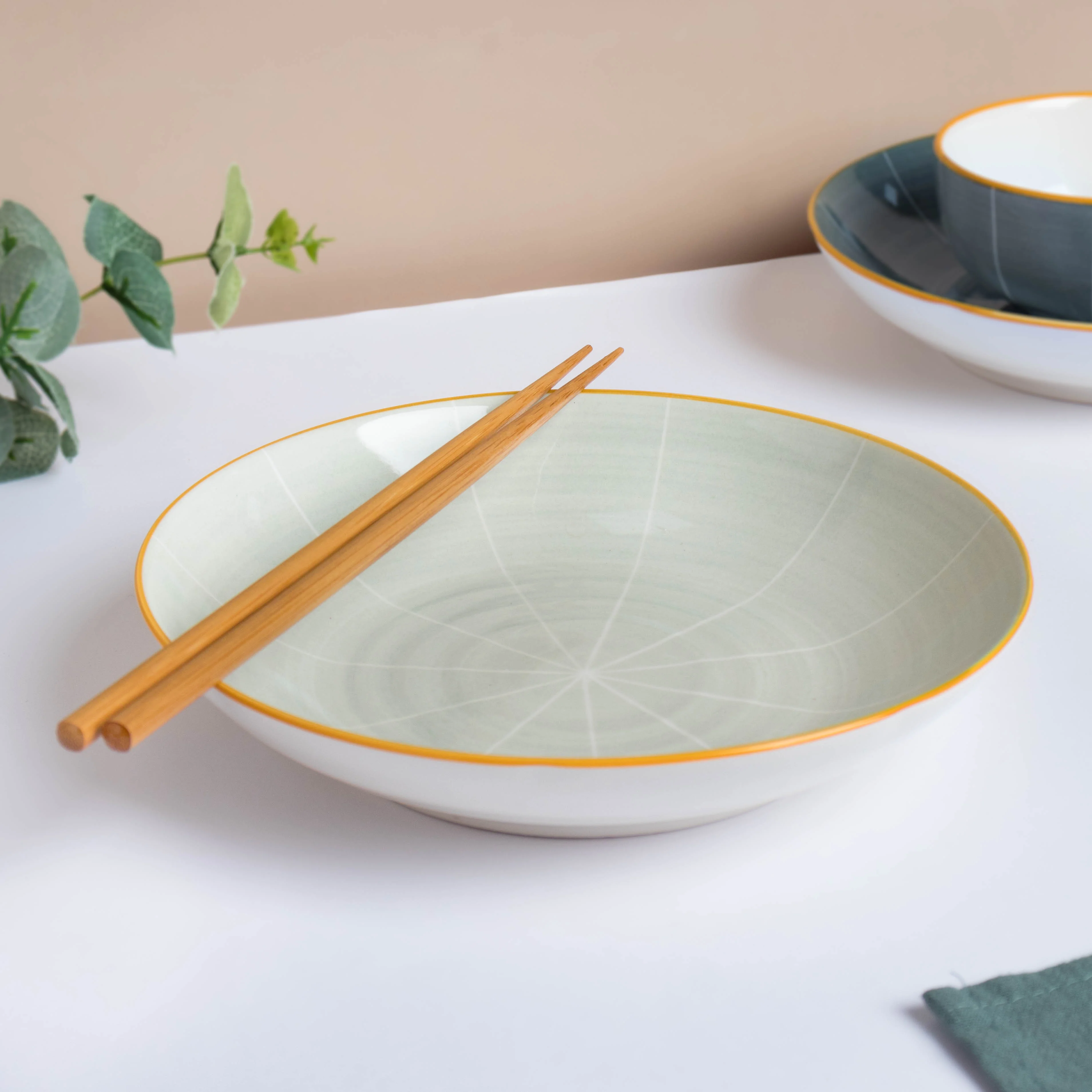 Willow Light Grey Snack Plate 8 inch - Image 4
