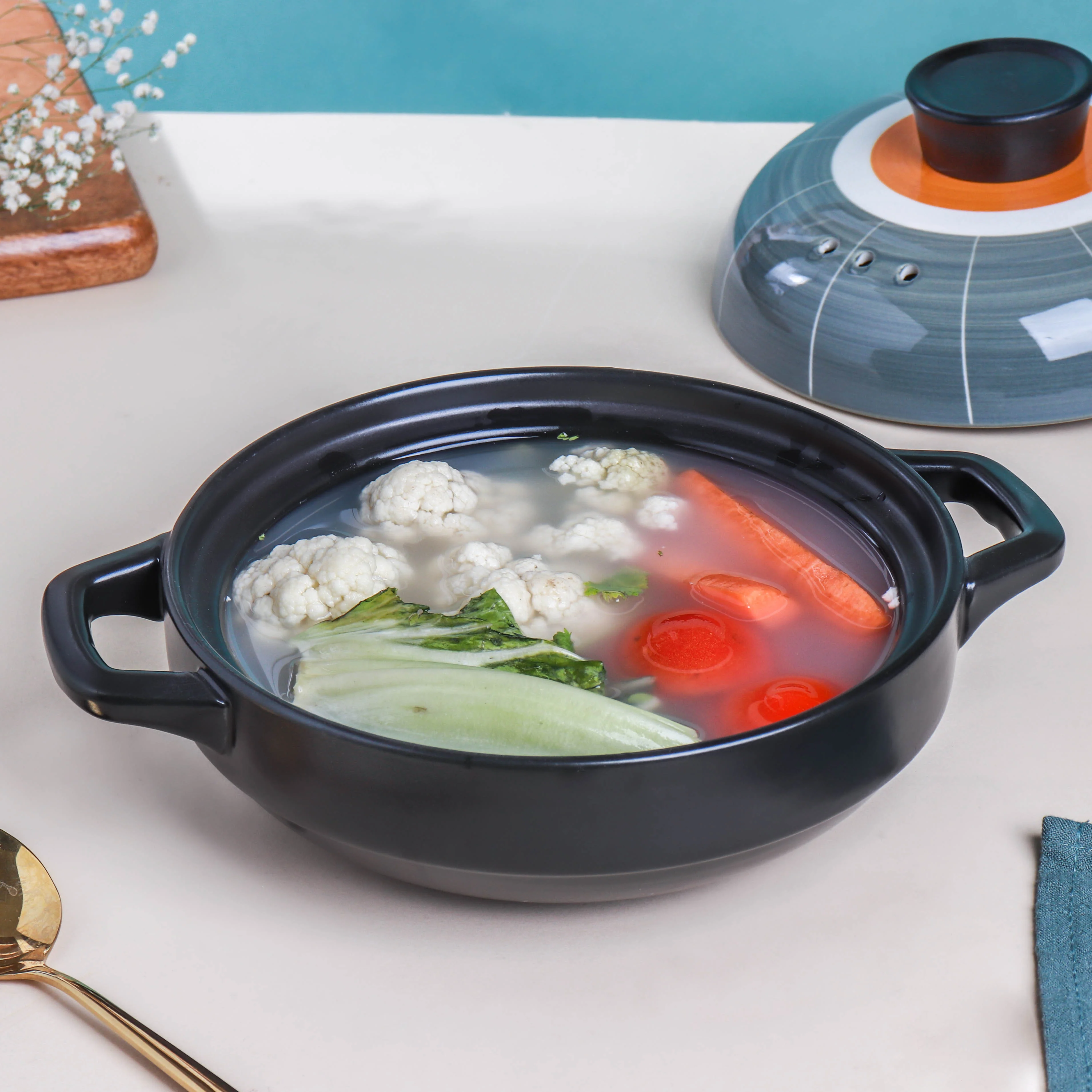 Willow Shallow Cooking Pot Grey - Image 6