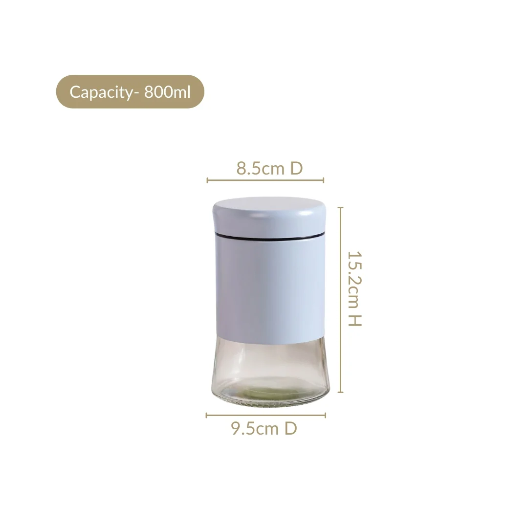 Winnie Blue Kitchen Jars With See Through Window Set Of 4 800ml - Image 3