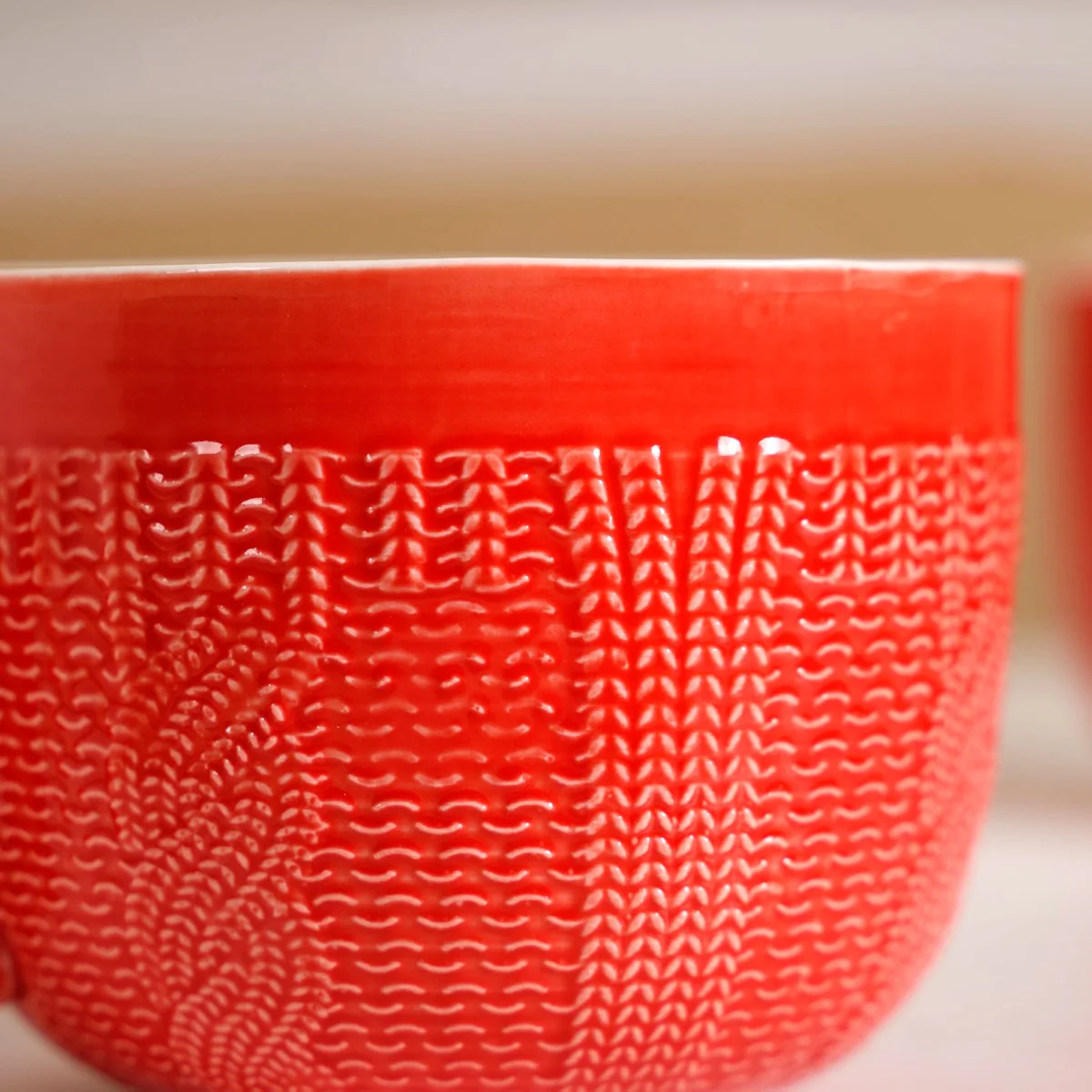 Winter Red Cappuccino Cup Set of 4 Large 490ml - Image 9