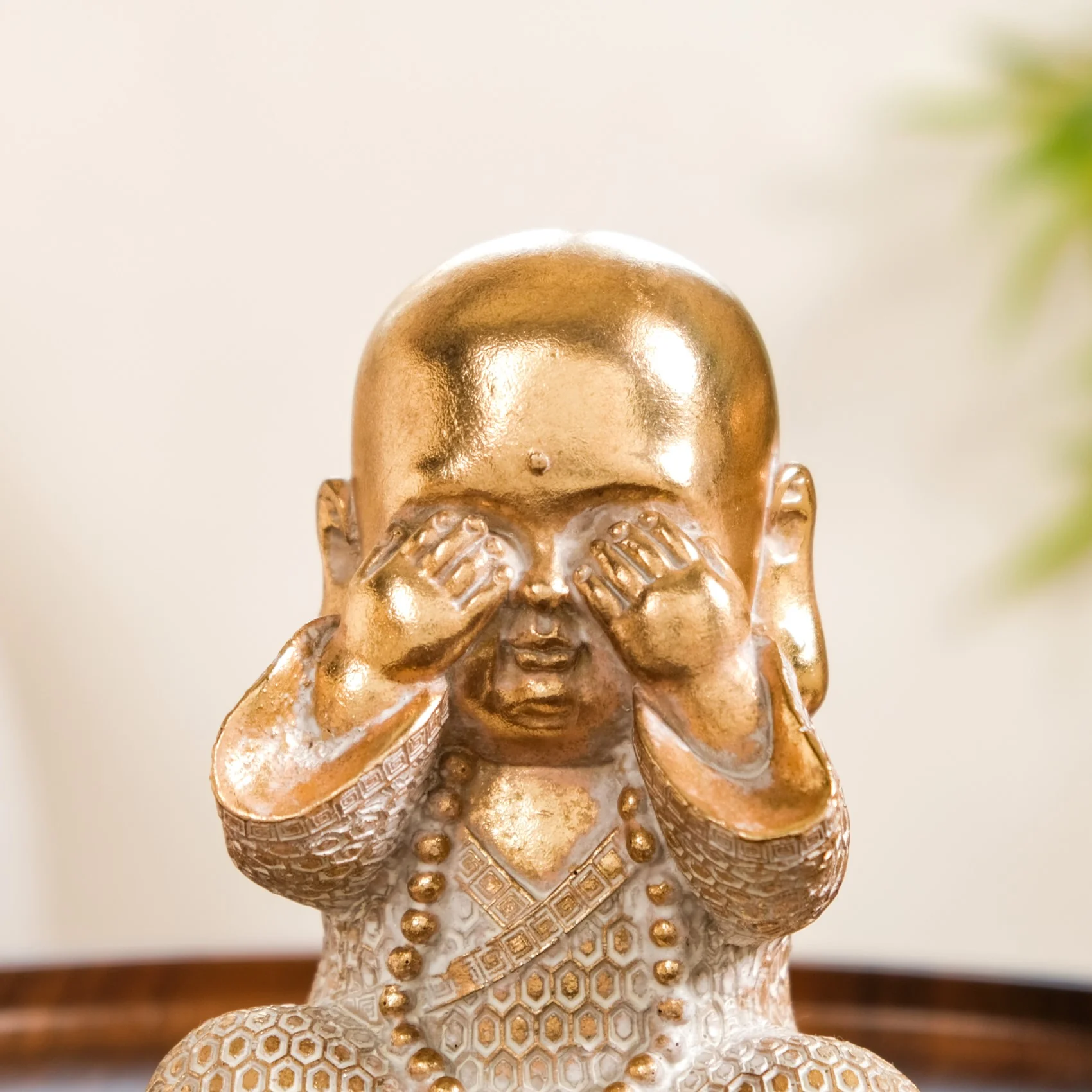 Wise Monk Trio Showpiece For Home Decor Gold - Image 9