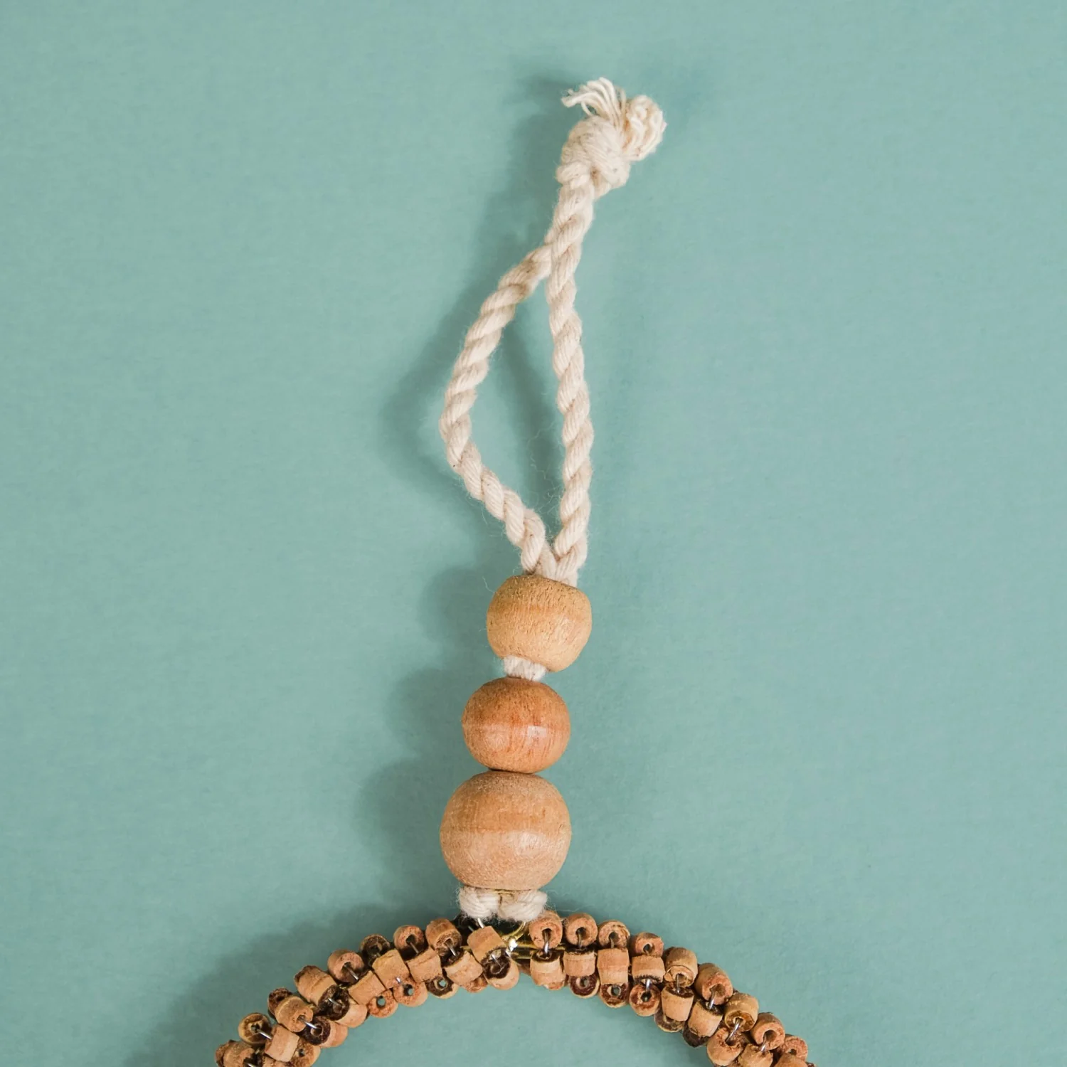 Wooden Beads Sustainable Hanging Ornament Set of 2 - Image 10