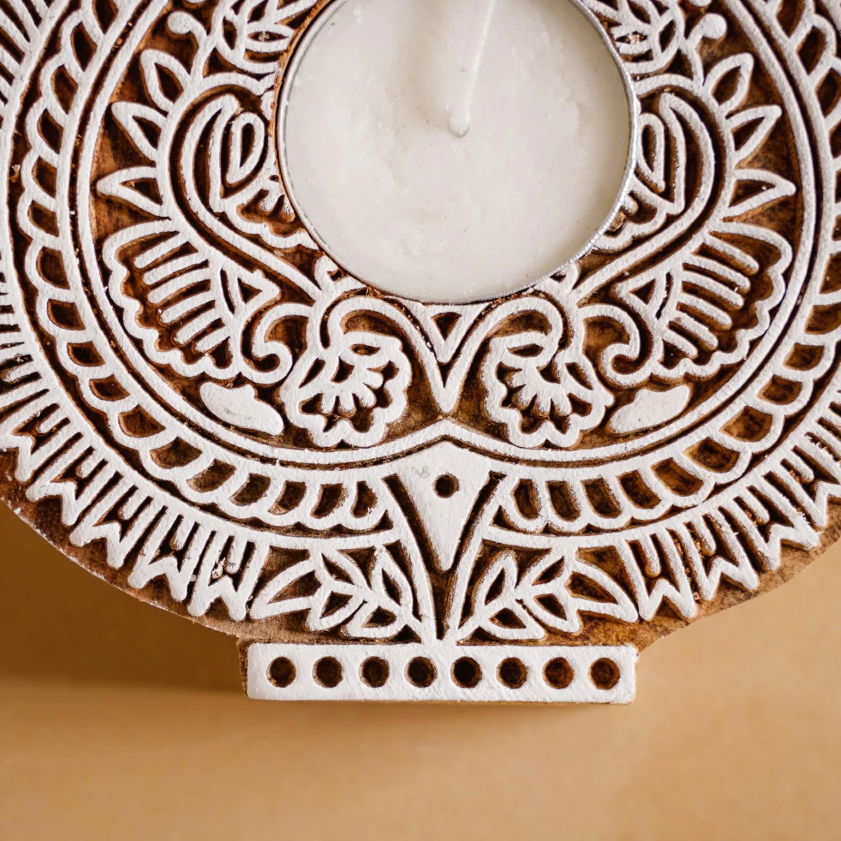Wooden Block Decorative Candle Holder Set Of 2 - Image 8