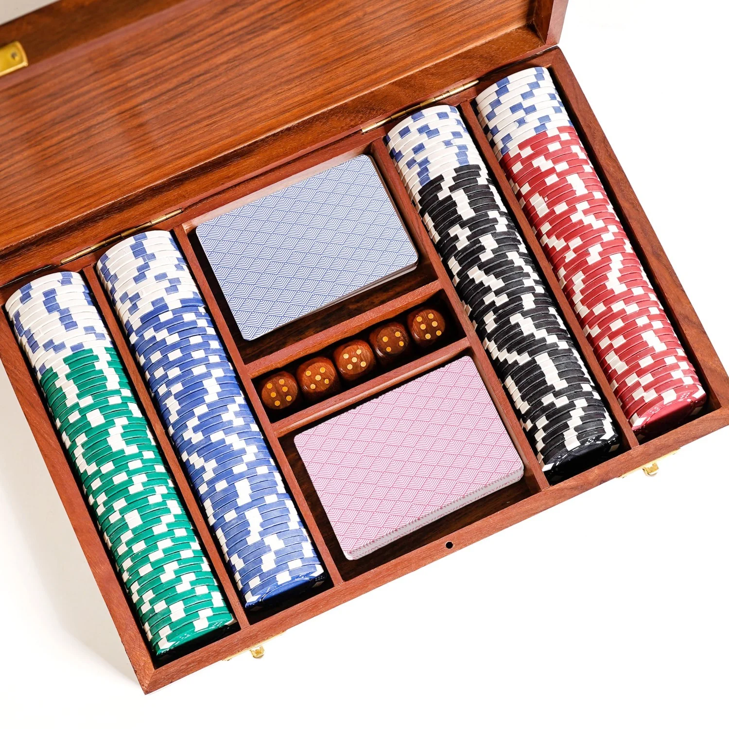 Wooden Box Poker Game Night Essentials Set - Image 4