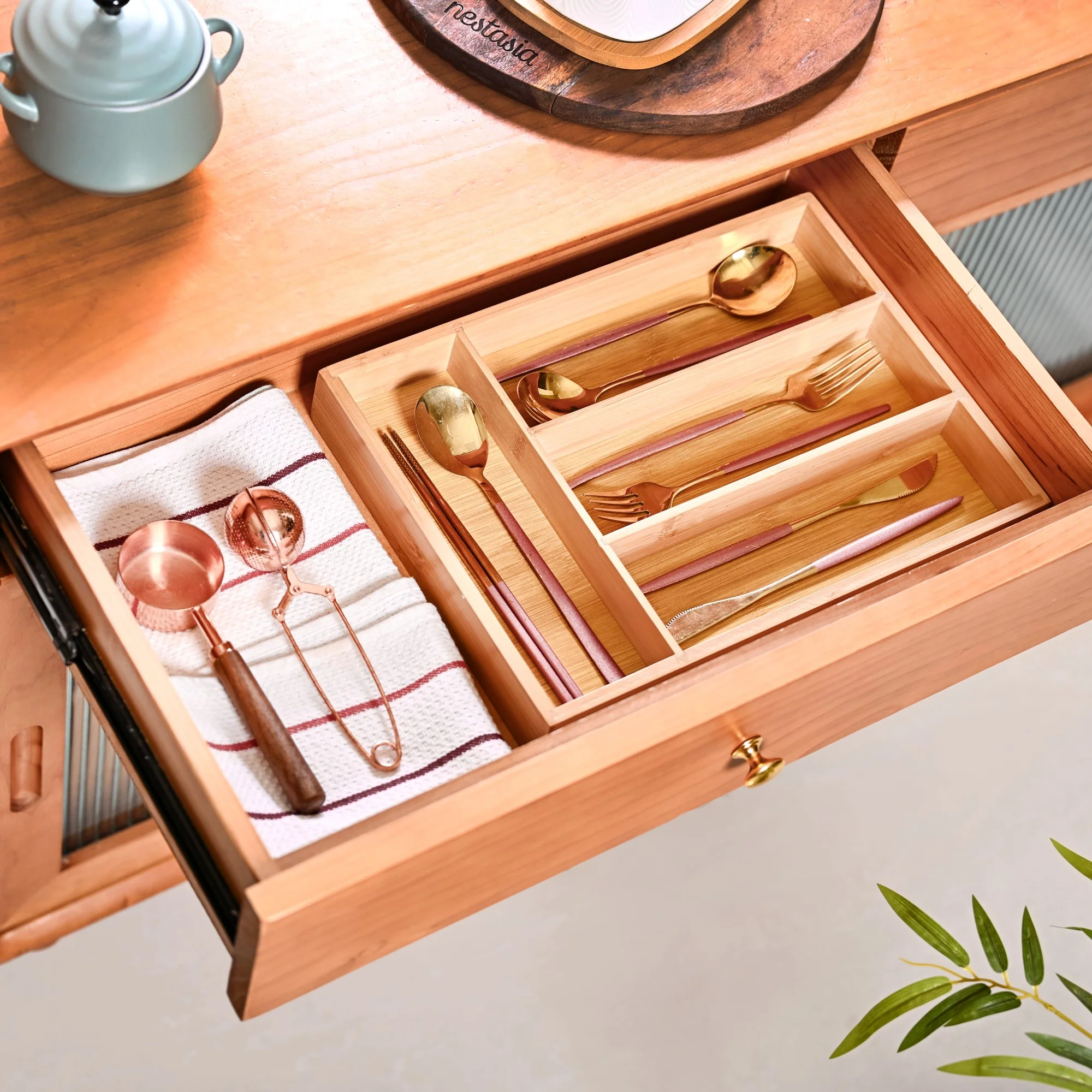 Wooden Kitchen Drawer Organiser For Cutlery - Image 2