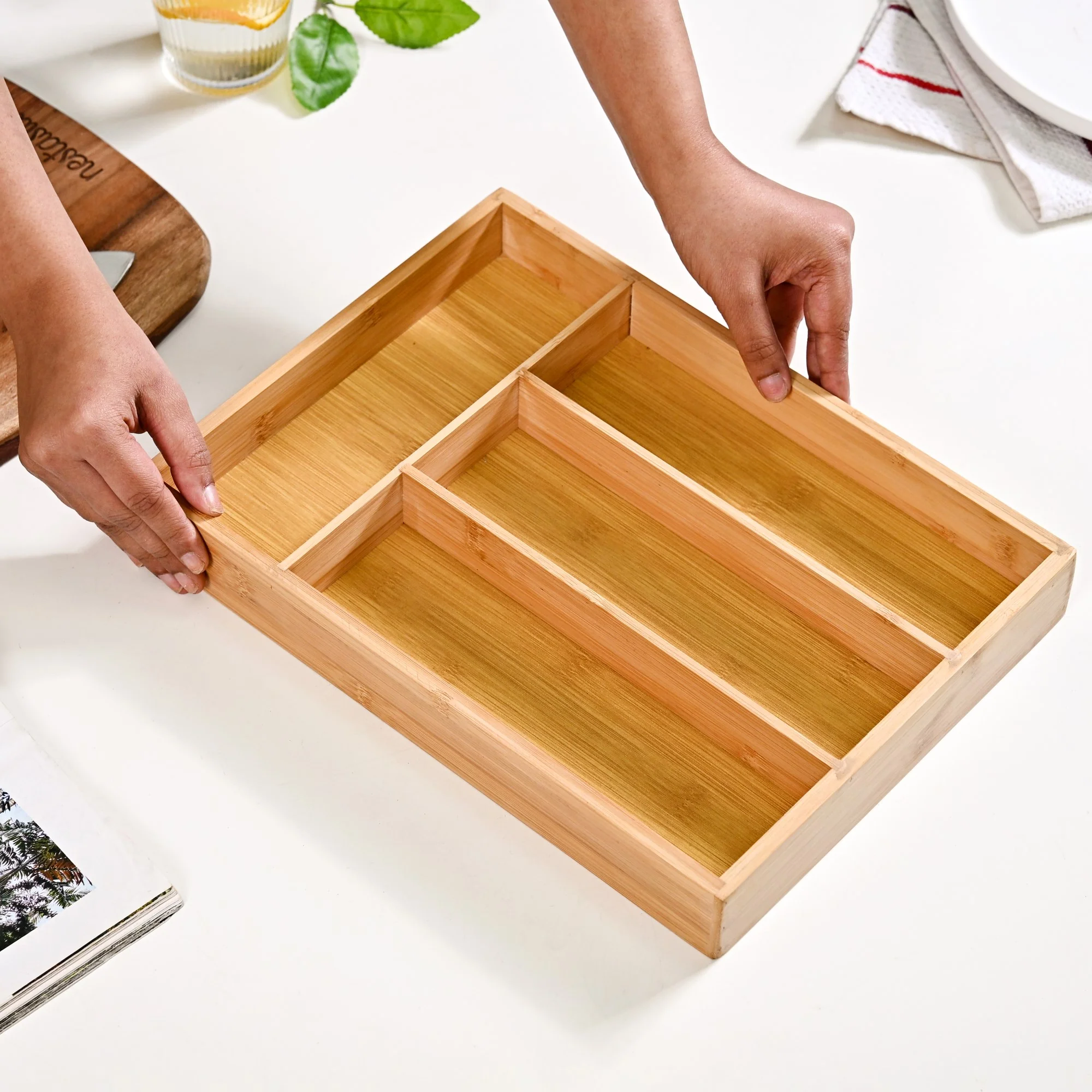 Wooden Kitchen Drawer Organiser For Cutlery - Image 3