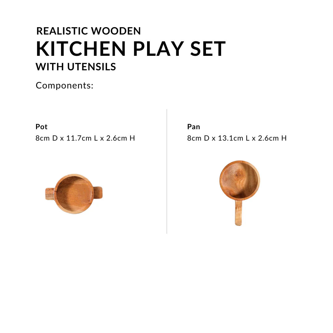 Wooden Kitchen Play Set With Utensils - Image 7