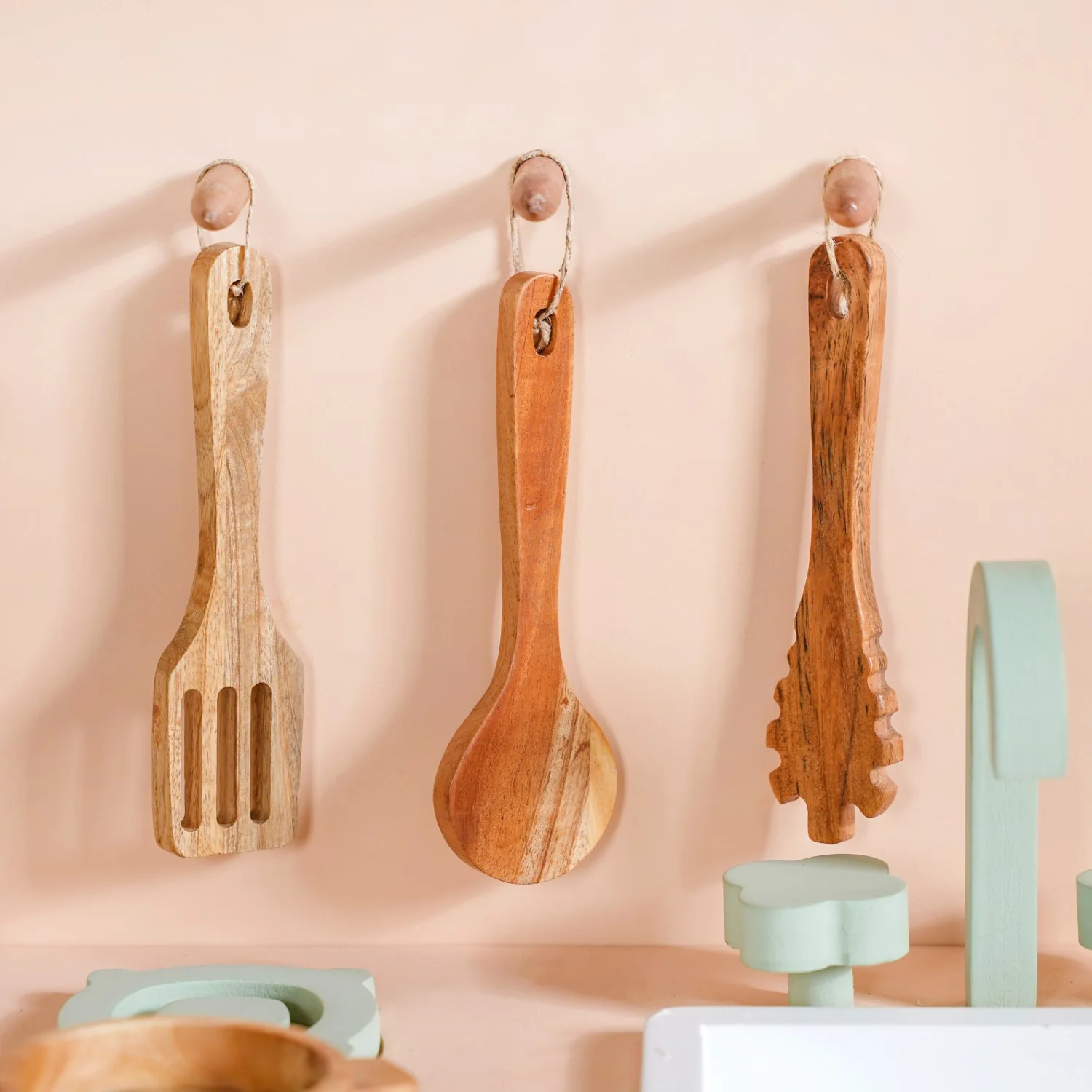 Wooden Kitchen Play Set With Utensils - Image 8