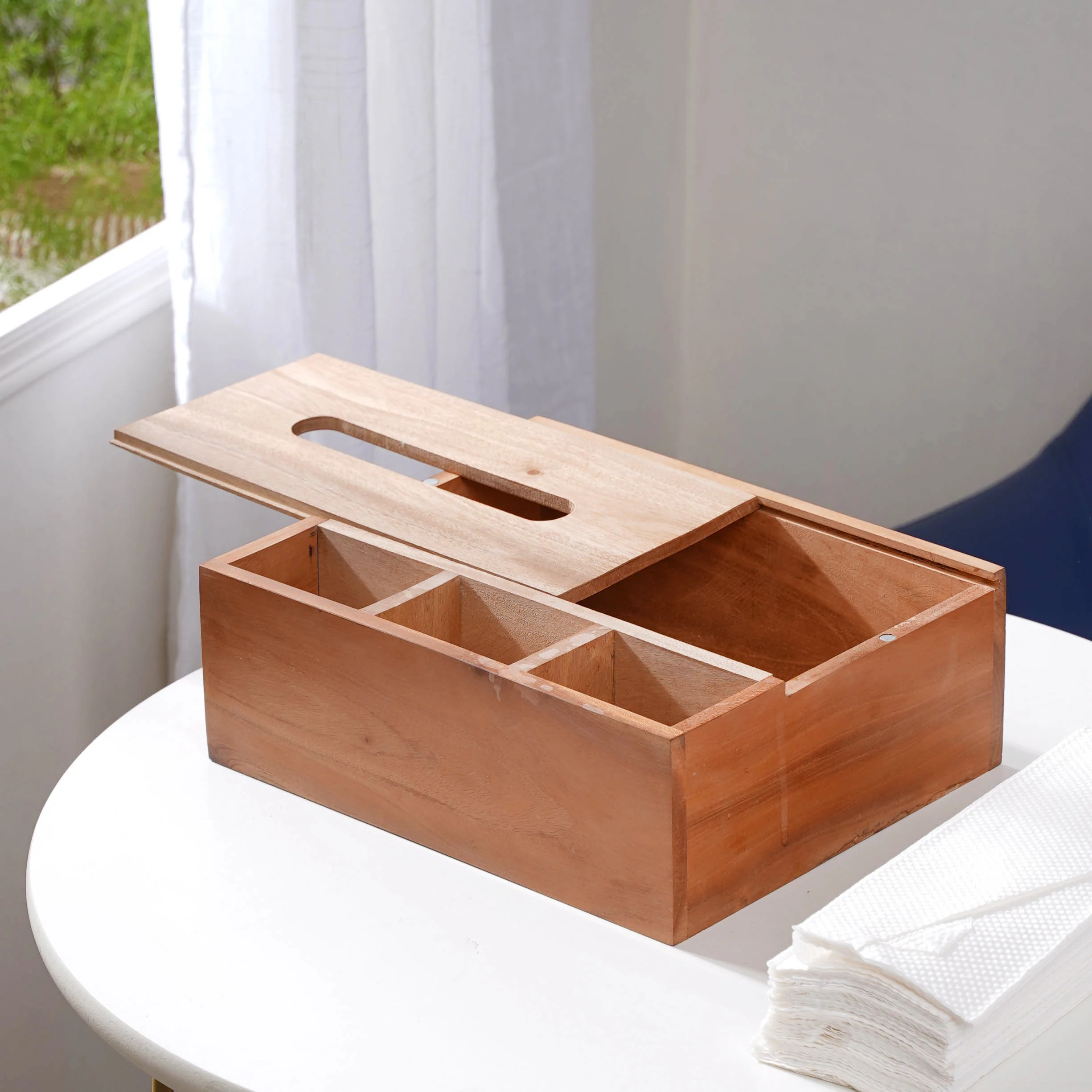 Wooden Tissue Box And Organiser - Image 10