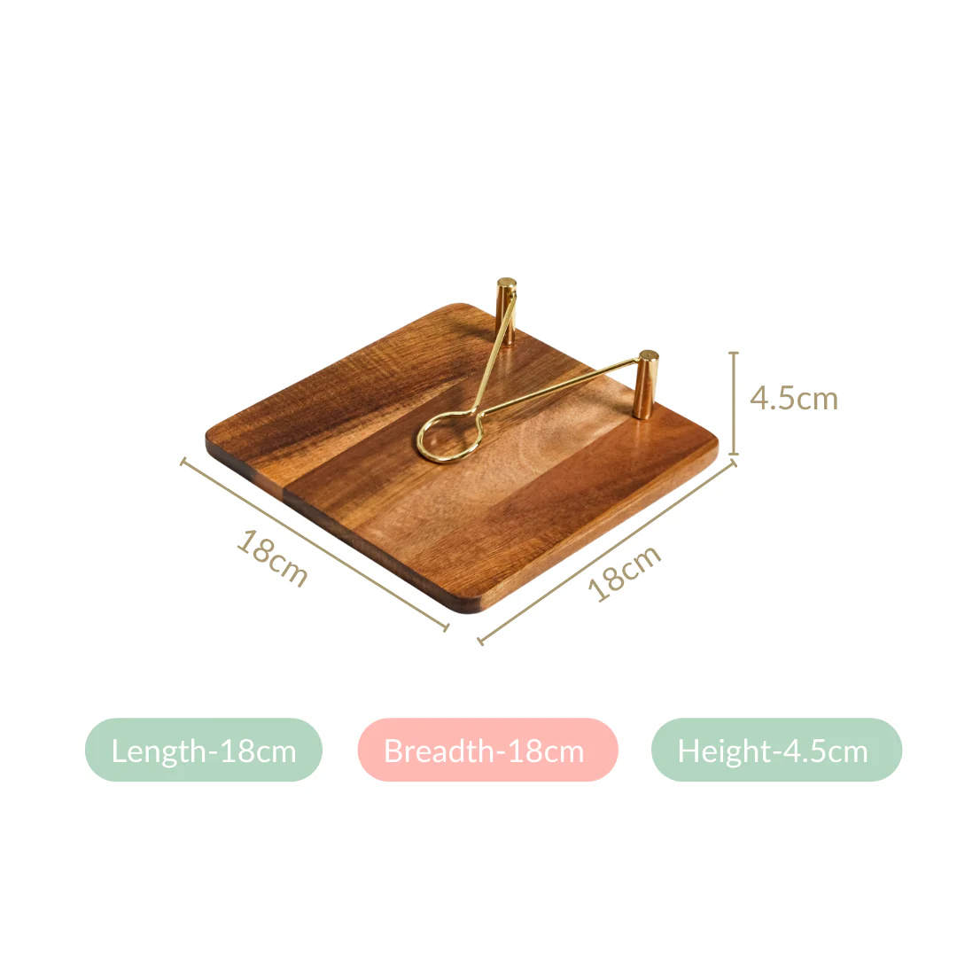 Wooden Tissue Paper Holder With Metal Clip - Image 5