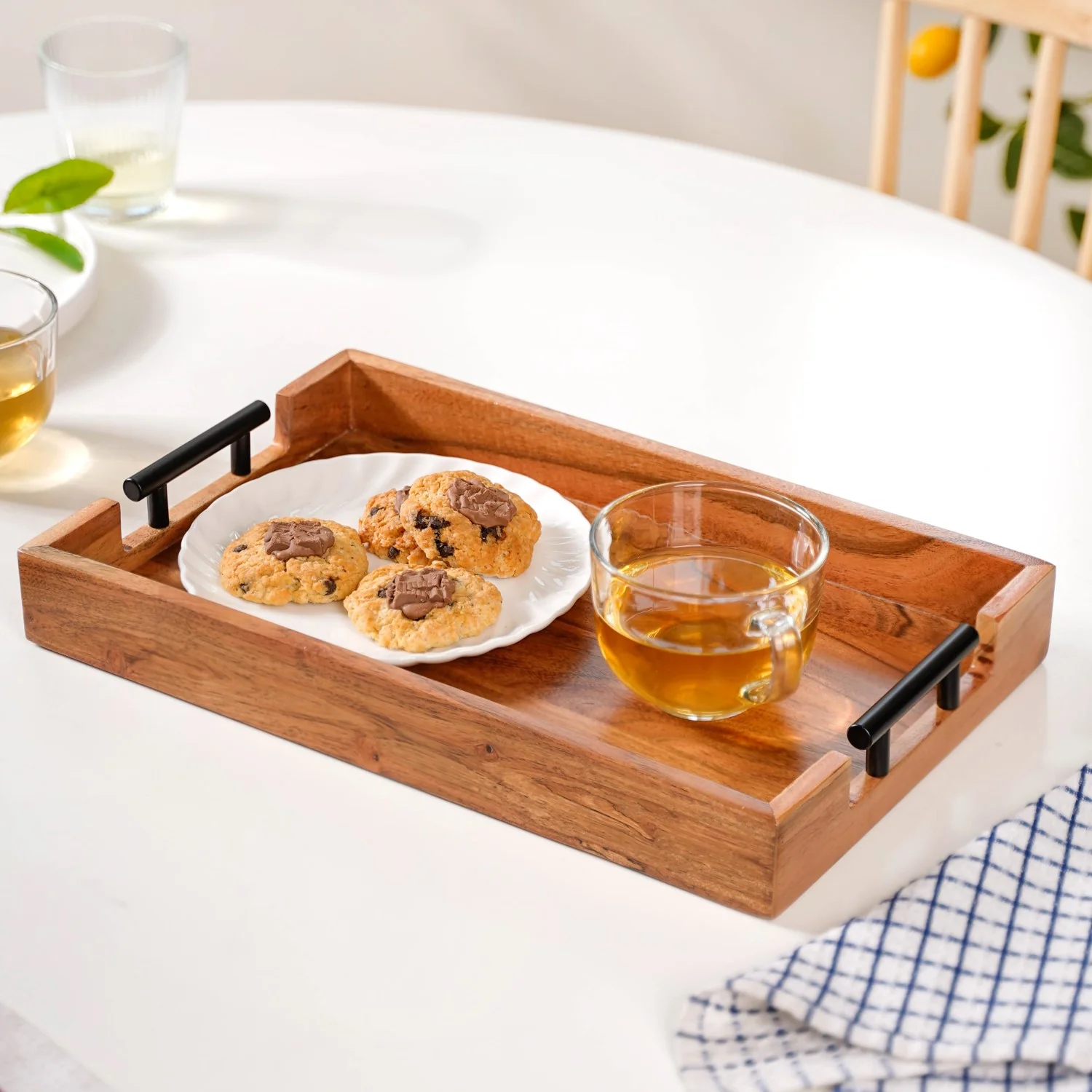 Wooden Tray With Handles - Image 7