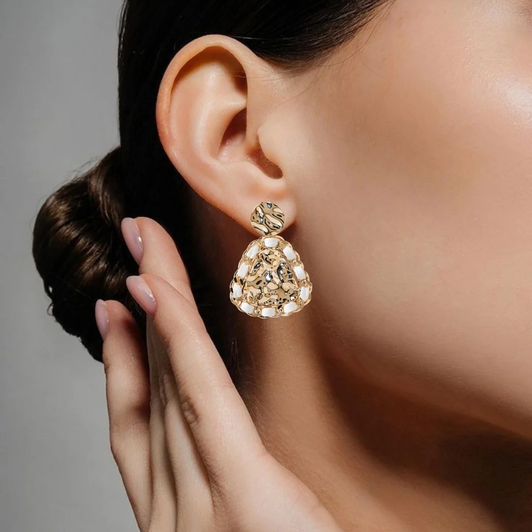Woven Hammered Danglers - Image 2