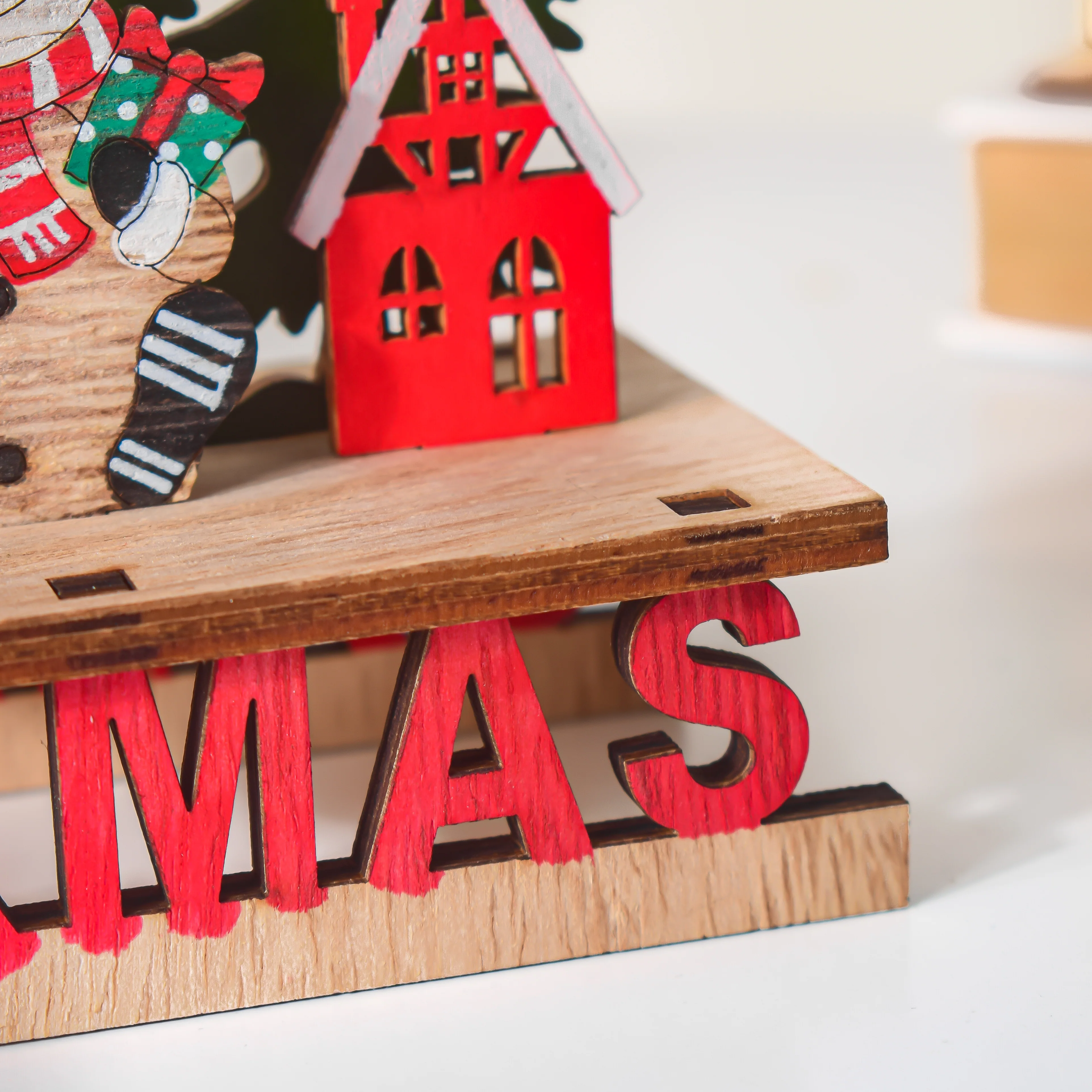 Xmas DIY Wooden Reindeer Sleigh Decor - Image 6