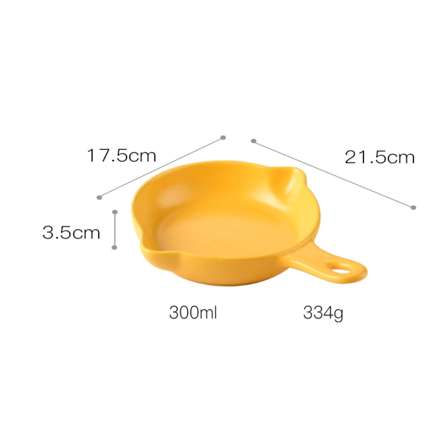 Yellow Ceramic Dish With Handle - Image 2