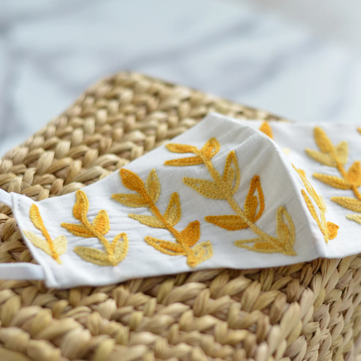 Cloth Yellow Leaf Mask - Image 3